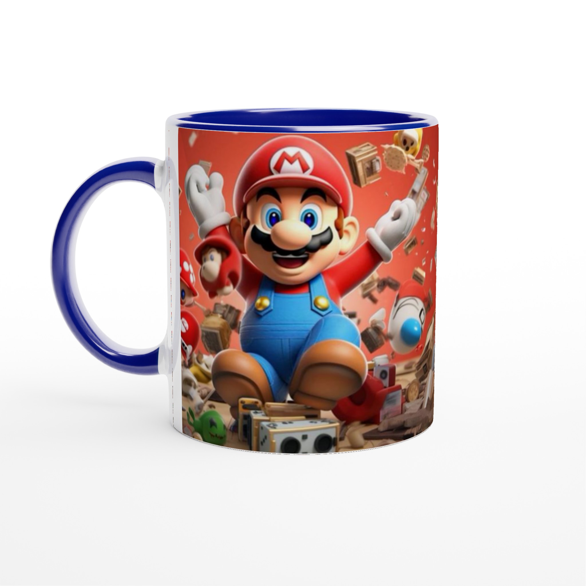 Vit 11oz keramisk mugg med färgstarkt Mario-tema i flera keramiska färger 2 0c262118-aff0-44a9-8170-35007be7b71d