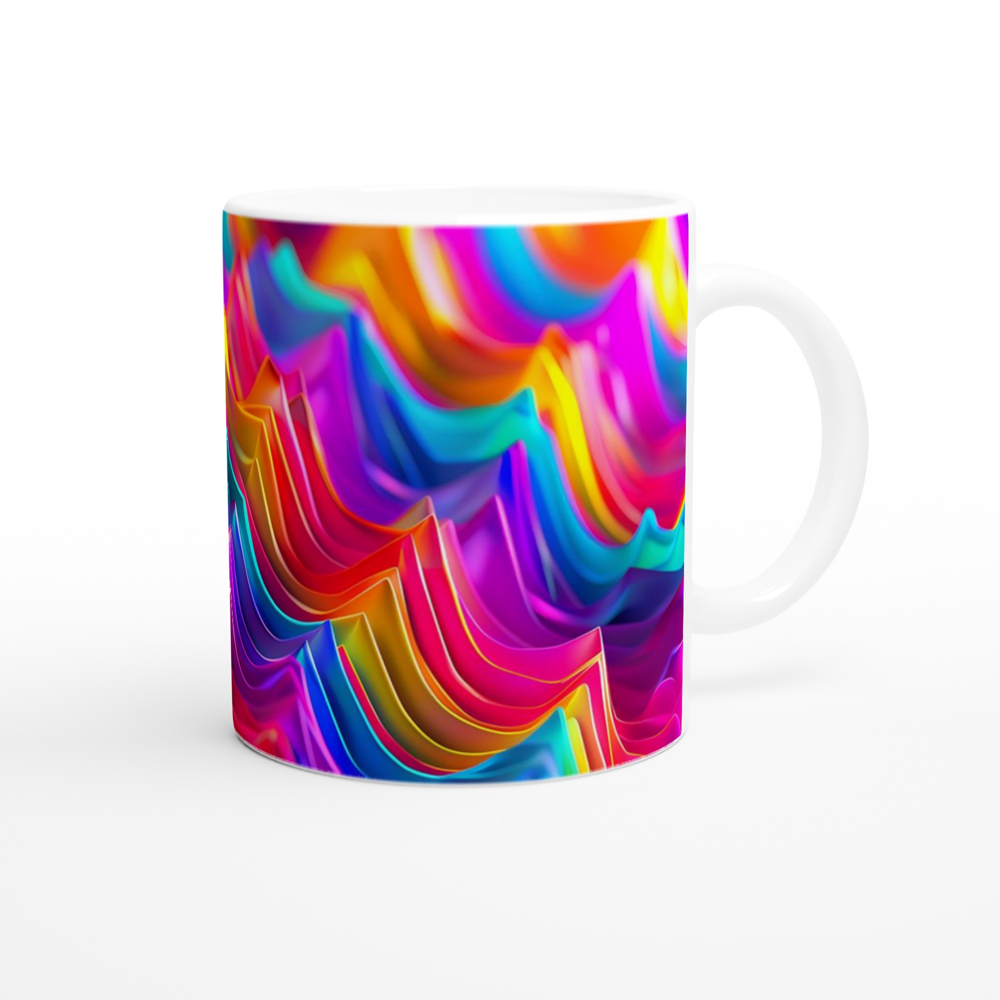 Abstrakt Färgvåg 11oz Keramisk Mugg – Konstnärlig Kaffemugg i Ditt Val av Levande Kulörer 9 0c8c6684-36f9-491b-a87d-478817eeef4f