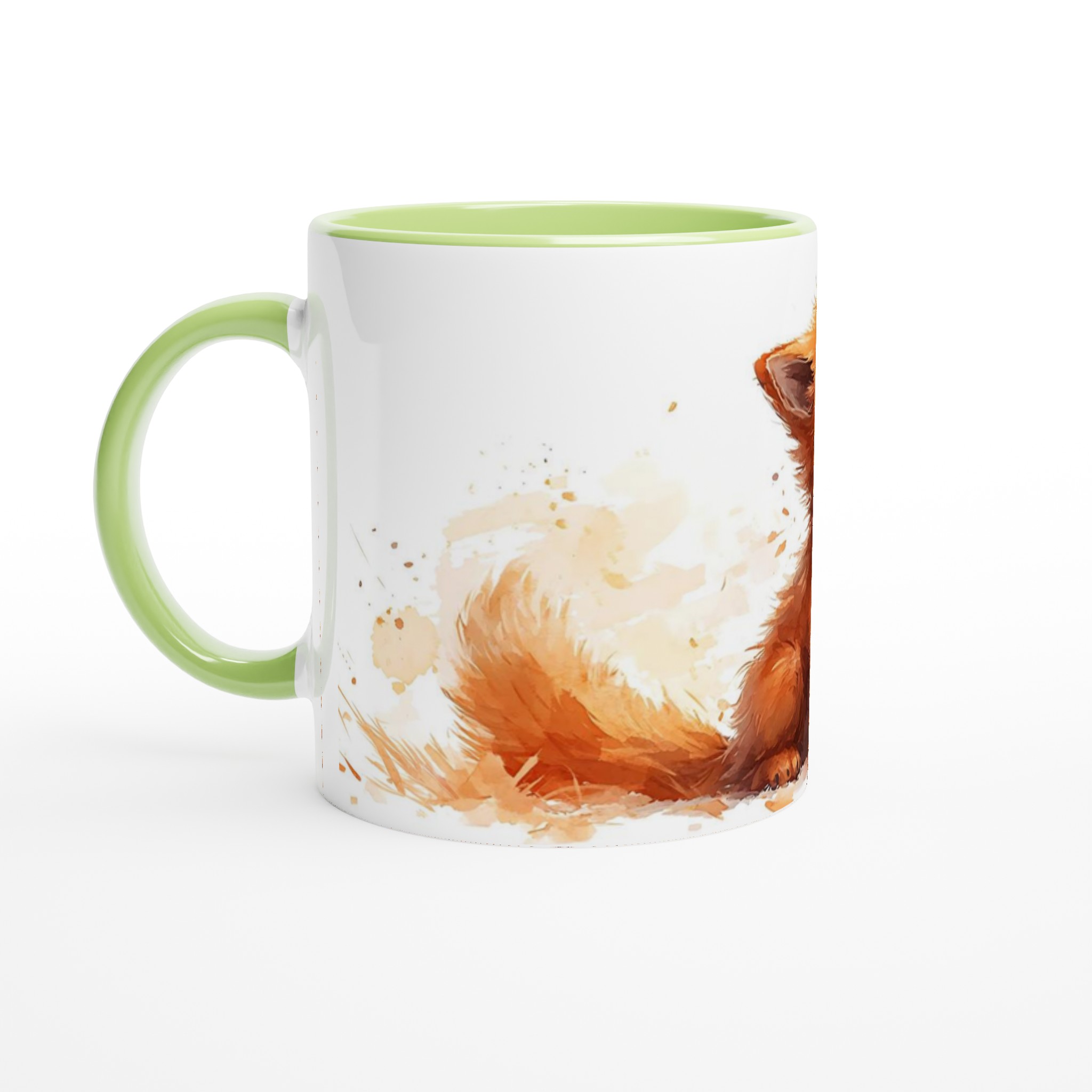 Söt Vattenfärg Rävmugg – Vit 11oz Keramisk Mugg för Kaffe & Te i Flera Färger 7 0cd35229-c3cd-4b7d-af8e-fe06e4cb8e7c