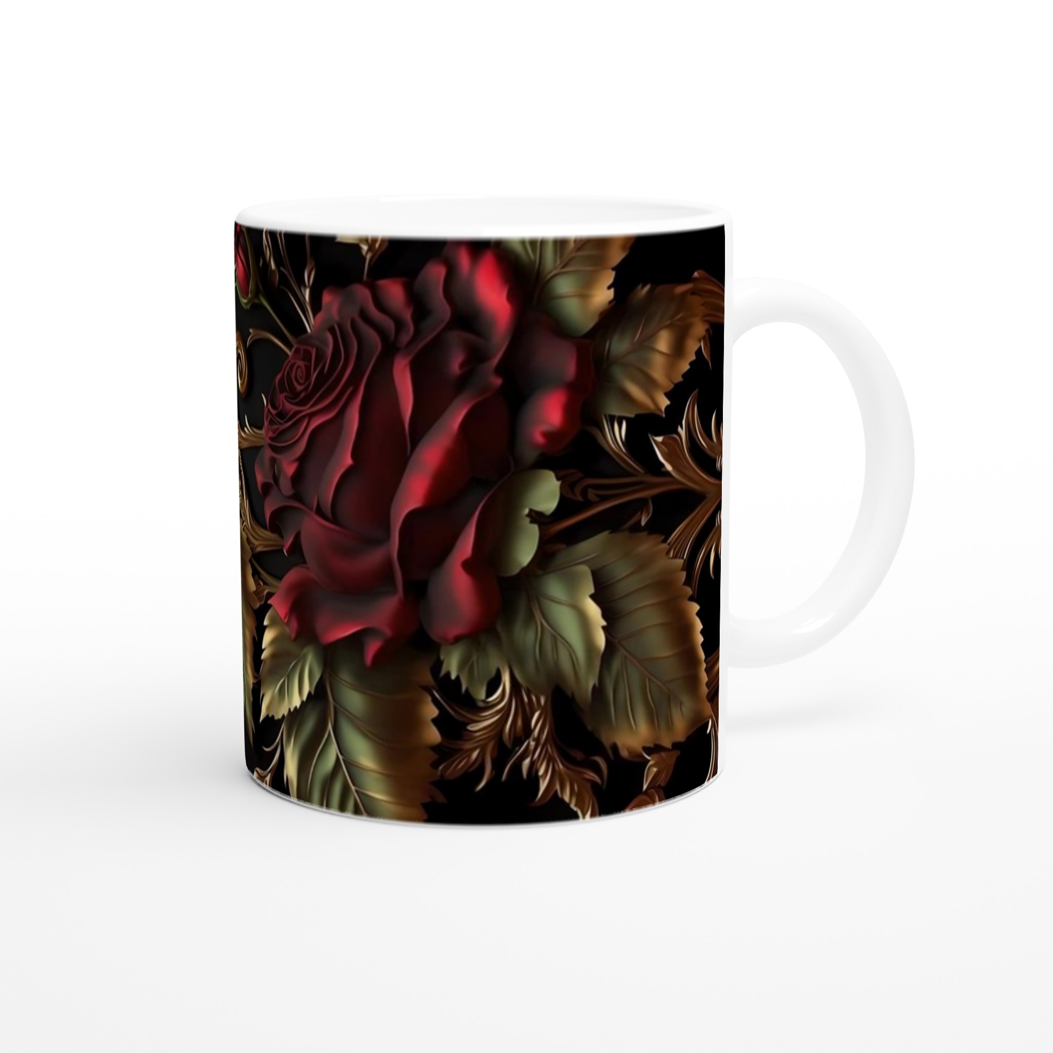 Elegant 11oz Keramisk Mugg med Rosor – Välj Din Favoritfärg för En Lyxig Känsla 9 0cd8a67e-8115-4510-a2f8-87bf02e00225