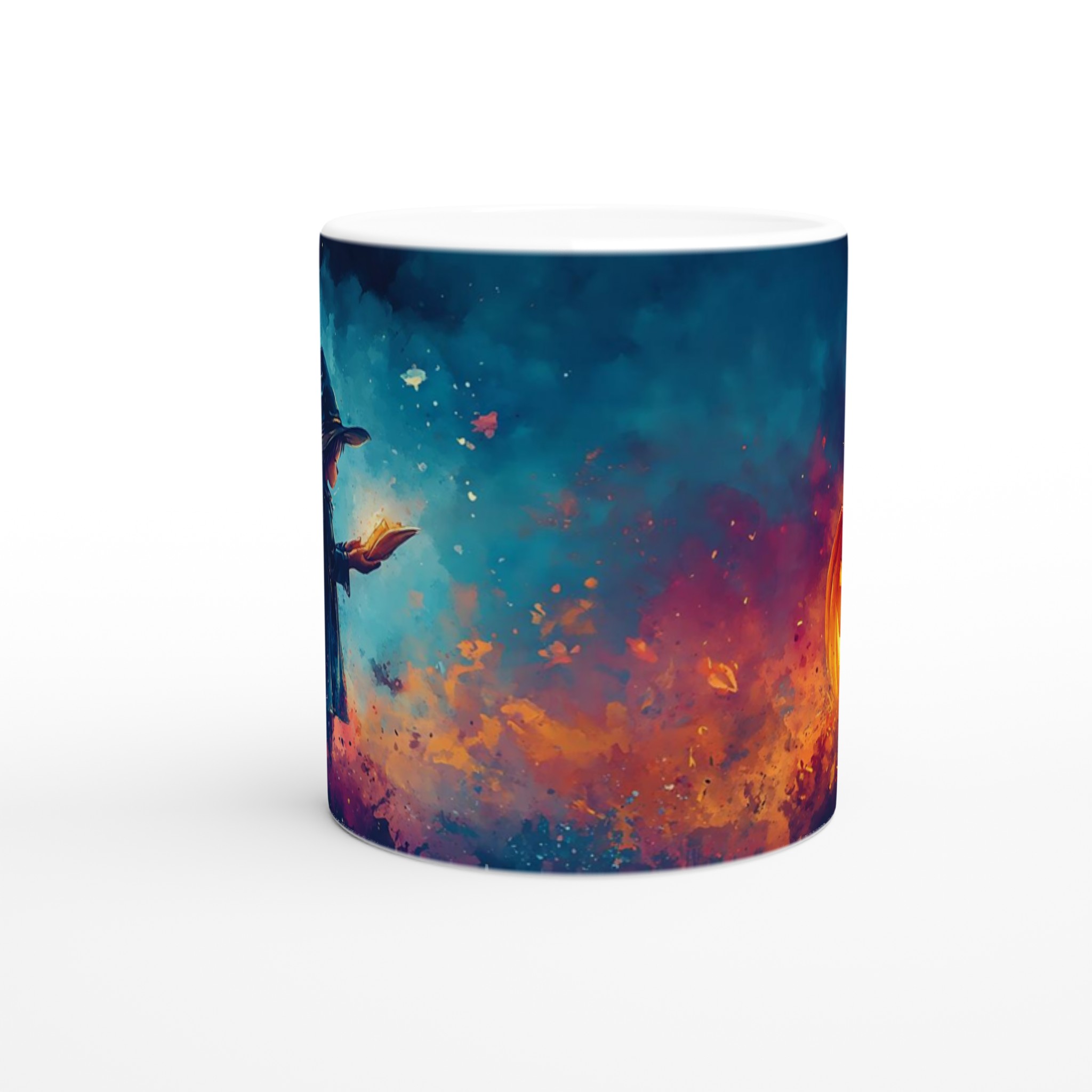 Magical Halloween Pumpkin & Witch Ceramic Mug – Spooky Watercolor Art in Your Choice of 7 Colors 8 0cea525e-b4f7-4b88-a5b7-6f3169f69615