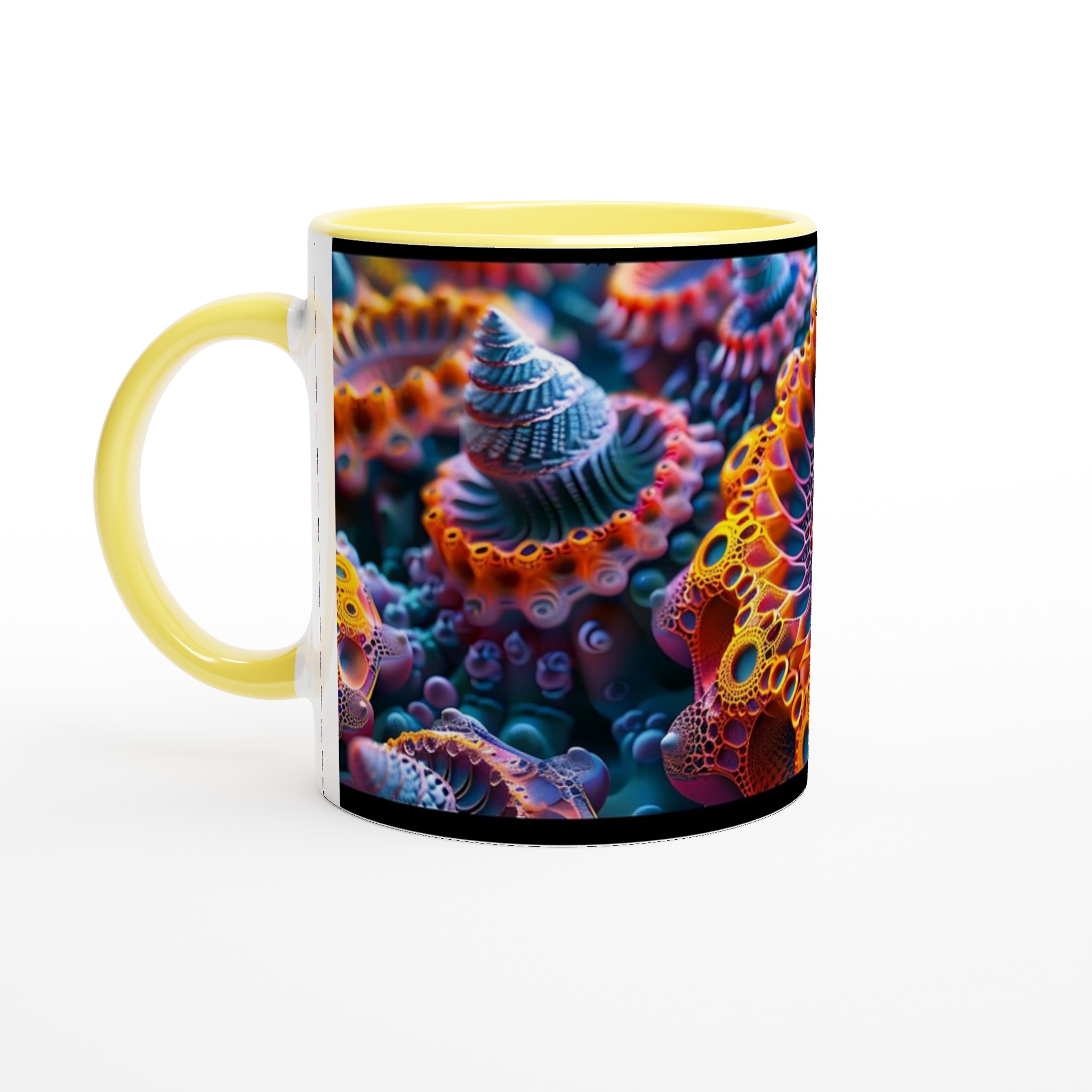 Abstrakt Fraktal Konst Mugg – Levande Koralldesign Keramisk Kaffekopp i Flera Färger 3 0d2425b9-a857-48c9-8521-8217cd38026e