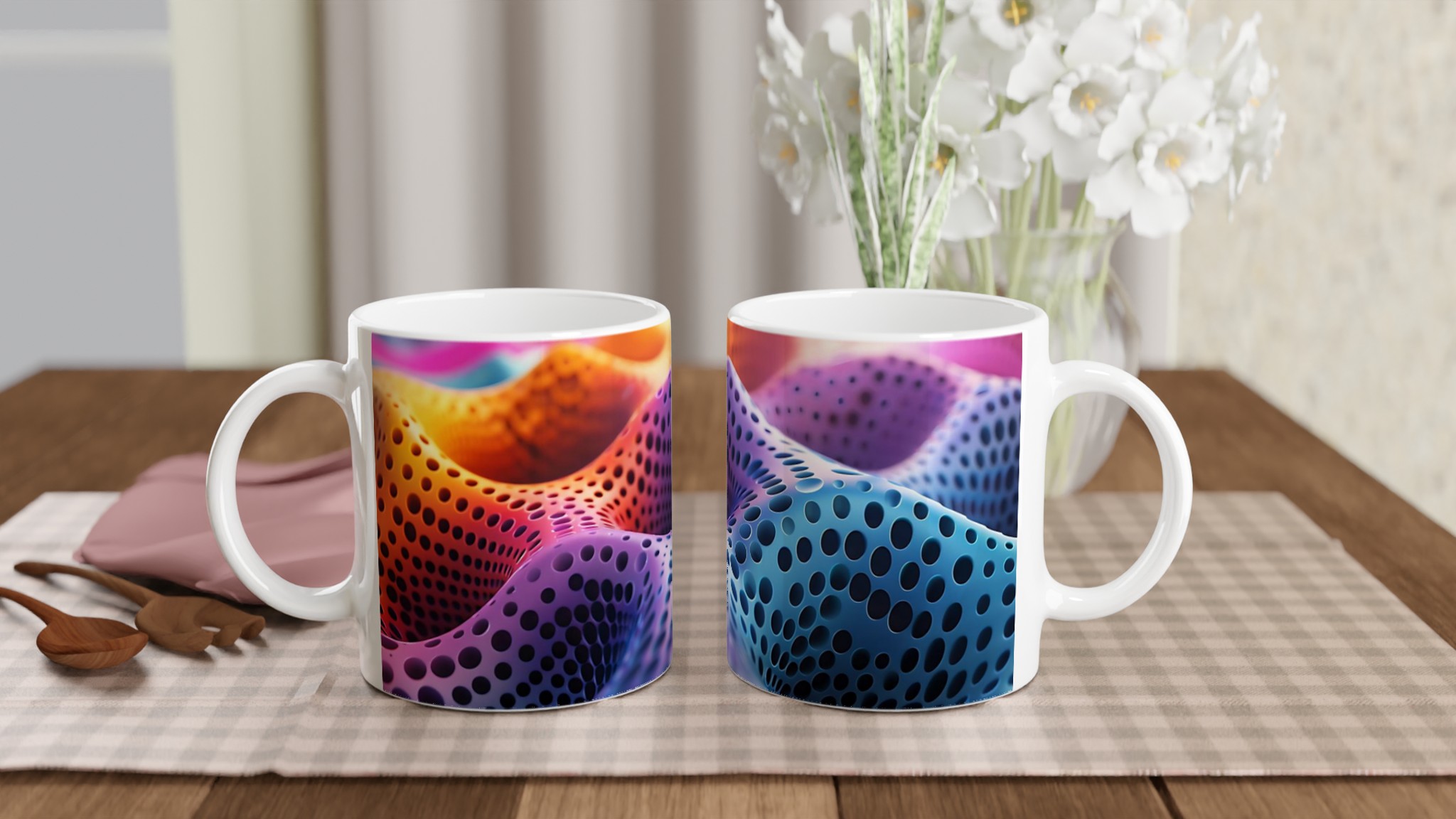Abstrakt Perforerad Mugg - Vibrerande Design i Premium Keramik 10 0d35dc56-ea3f-46a8-b3c9-95b5f0508f79