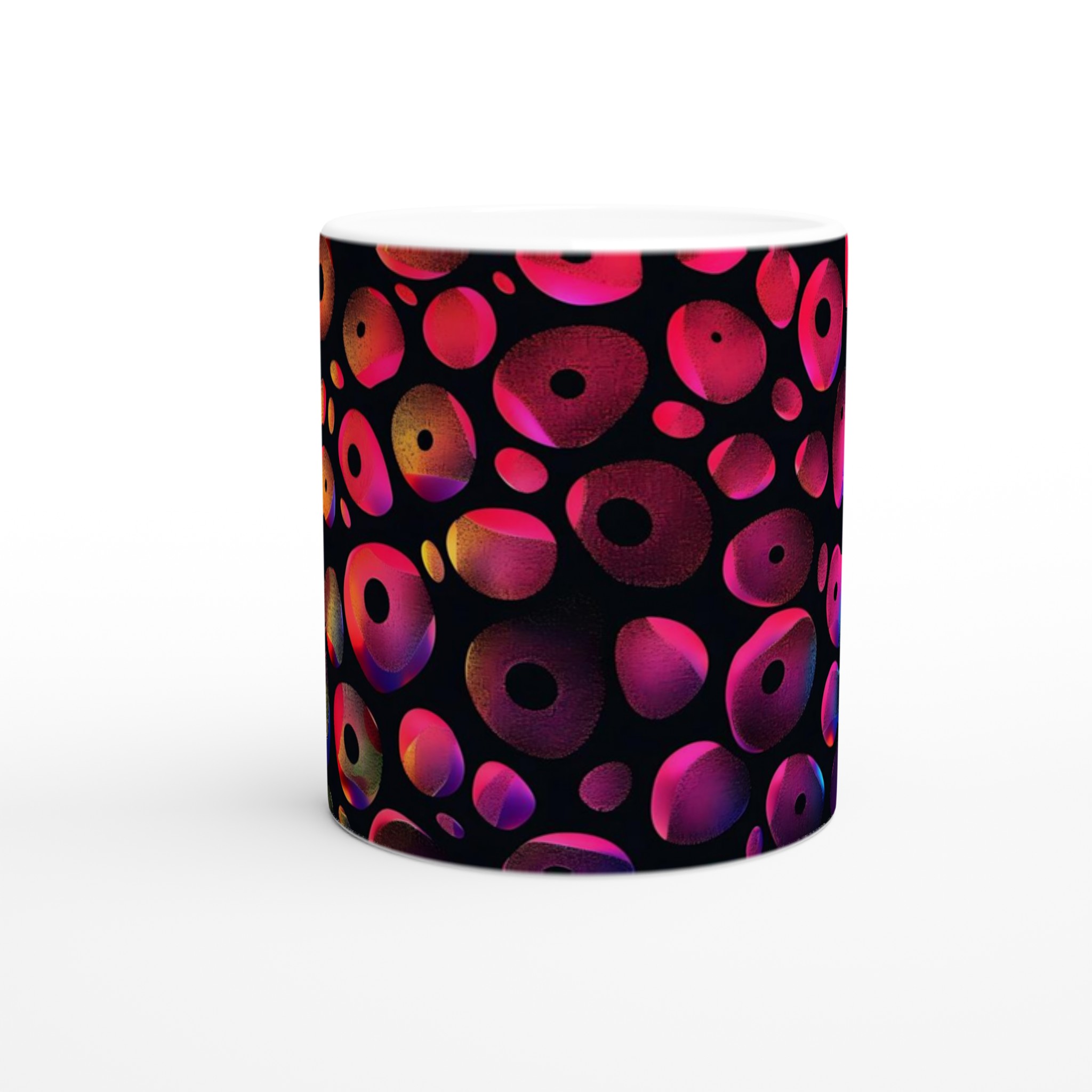 Abstrakt Neon Bubbel Keramikmugg - 11 oz Kaffemugg i Ditt Val av Färgstarka Nyanser 8 0d71162b-2d93-4b96-a3be-73b43b72549e