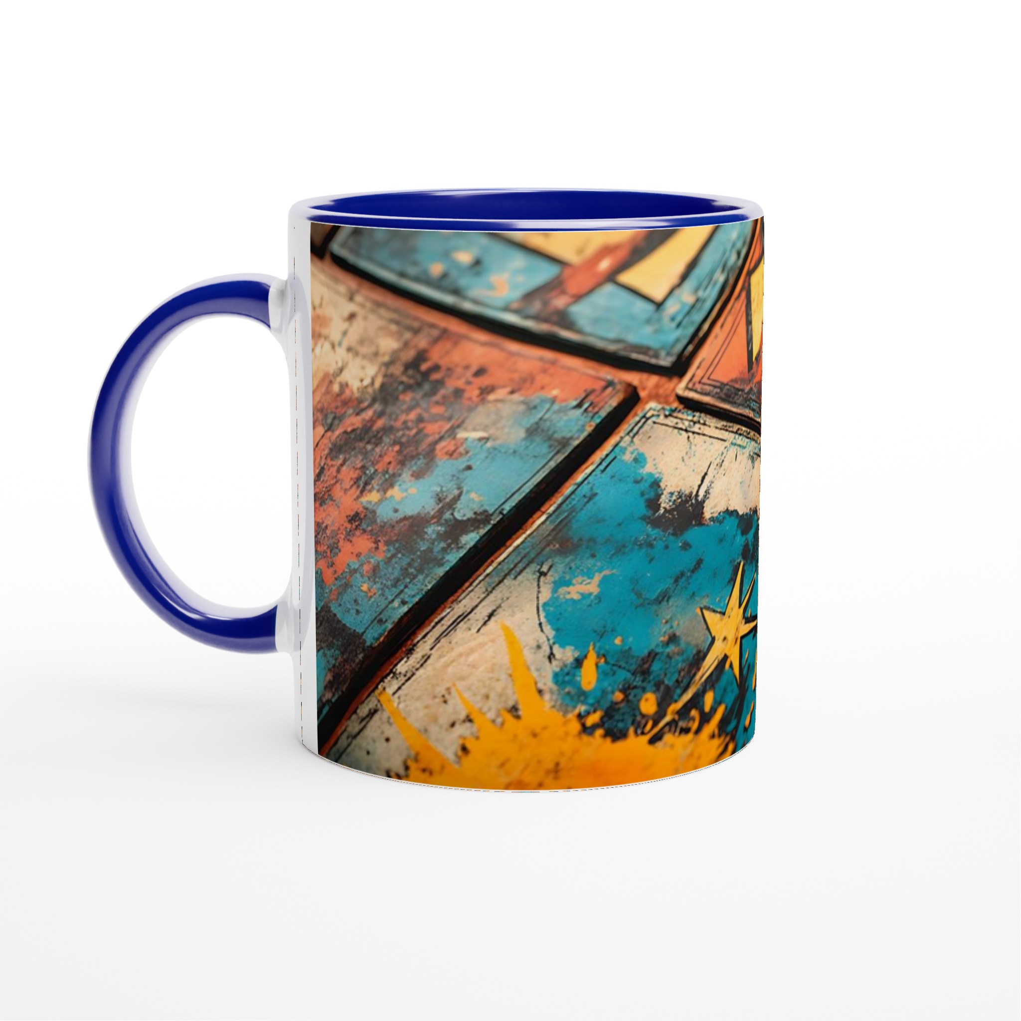 Abstrakt Pop Art Keramisk Mugg - Din Favoritdryck i Livfull Grunge-Stil, 11oz 2 0d719c43-1e09-4a0e-a2ec-0d78817821f0