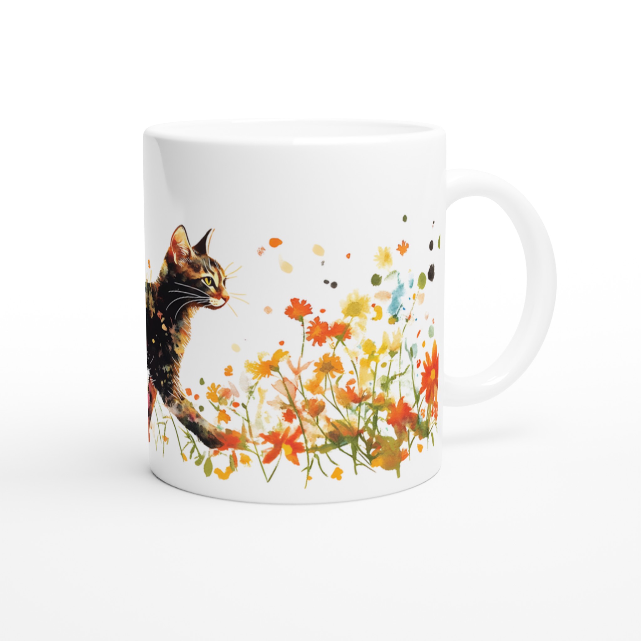 Färgsprakande Katter & Blommor Keramikmugg - 11oz Konstverk för Din Kaffestund 9 0d8a492a-2be1-4ce5-85c6-f7b4a45dc560