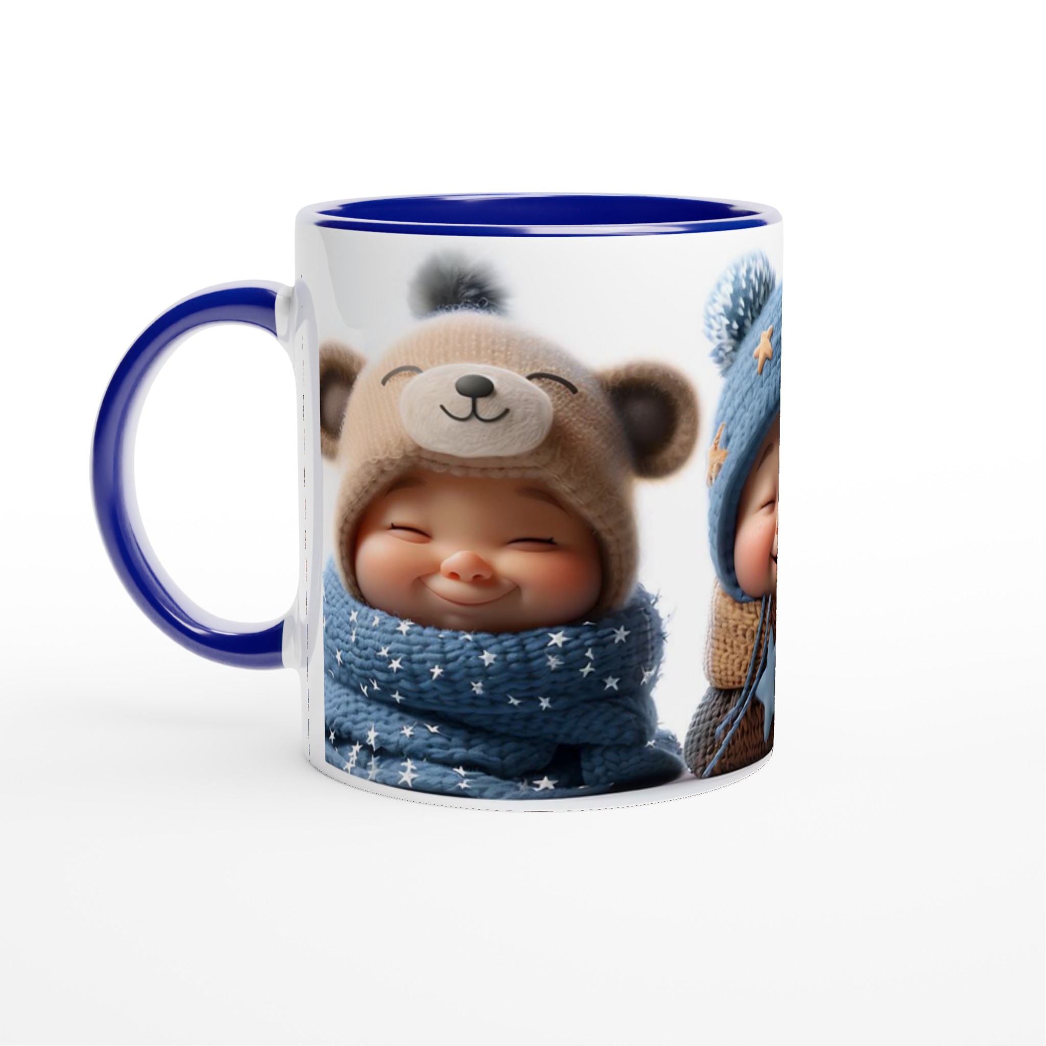 Mysig Vinterglädje Mugg – Gulliga Babyansikten i Varma Färger – 11oz Keramisk Mugg för Kaffe & Te 2 0d8b13f9-9932-45fa-9518-994e811efe6f