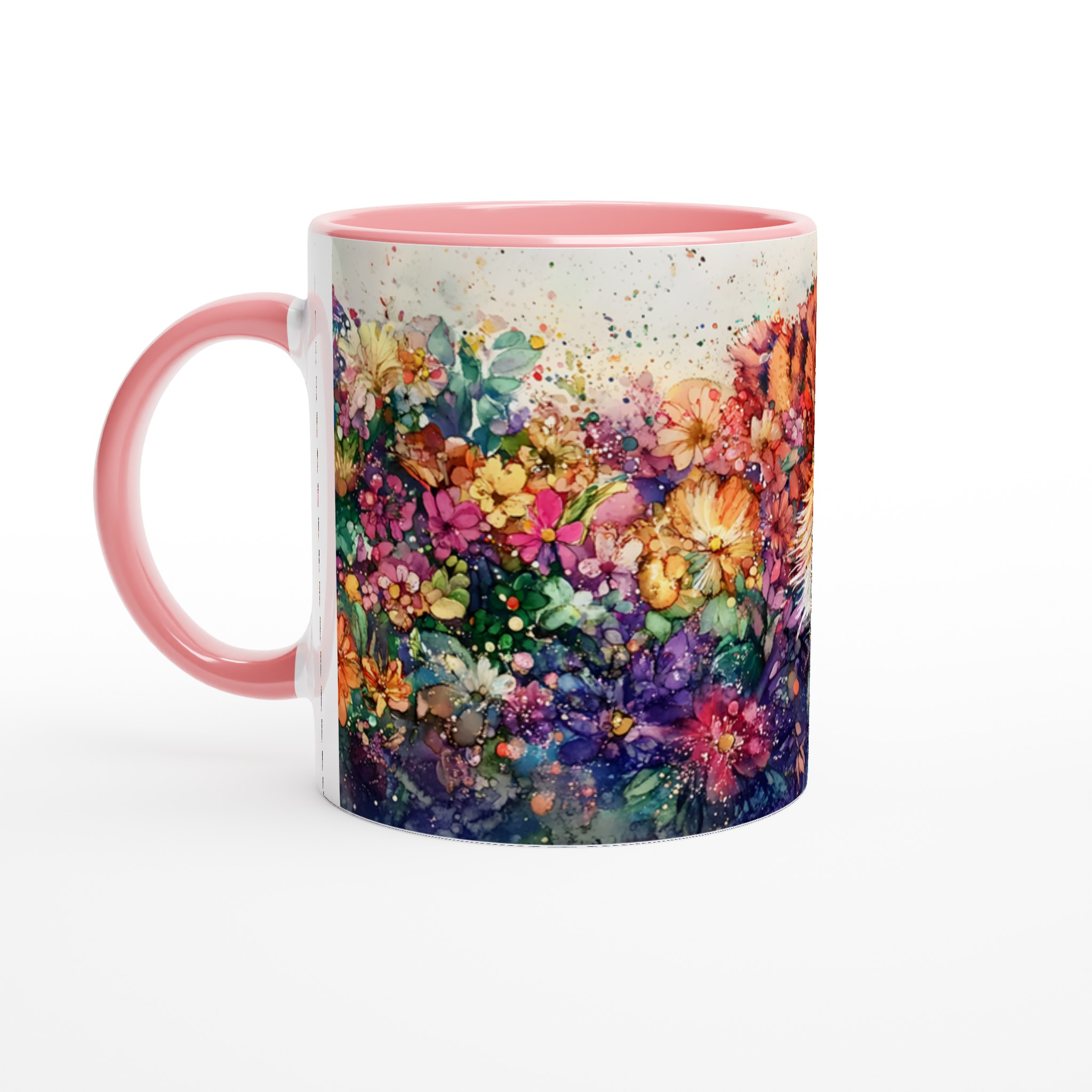 Konstfull Tigermugg: Levande Akvarell & Blommor – Välj din Färg! 6 0d8d0feb-57ac-4b84-9fbc-77404ea52894