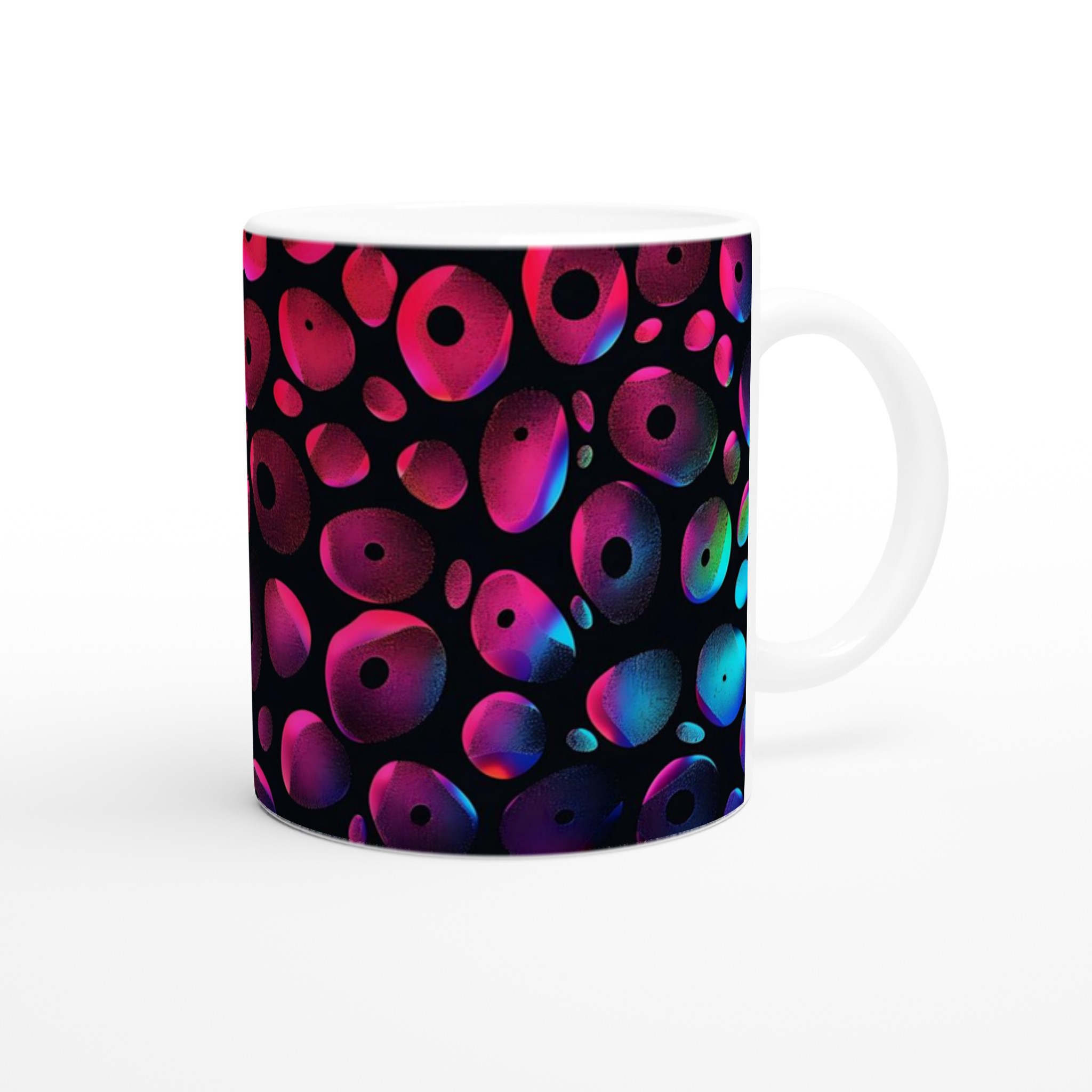 Abstrakt Neon Bubbel Keramikmugg - 11 oz Kaffemugg i Ditt Val av Färgstarka Nyanser 9 0d9410c5-8190-4f2b-a7e2-82459a98234f