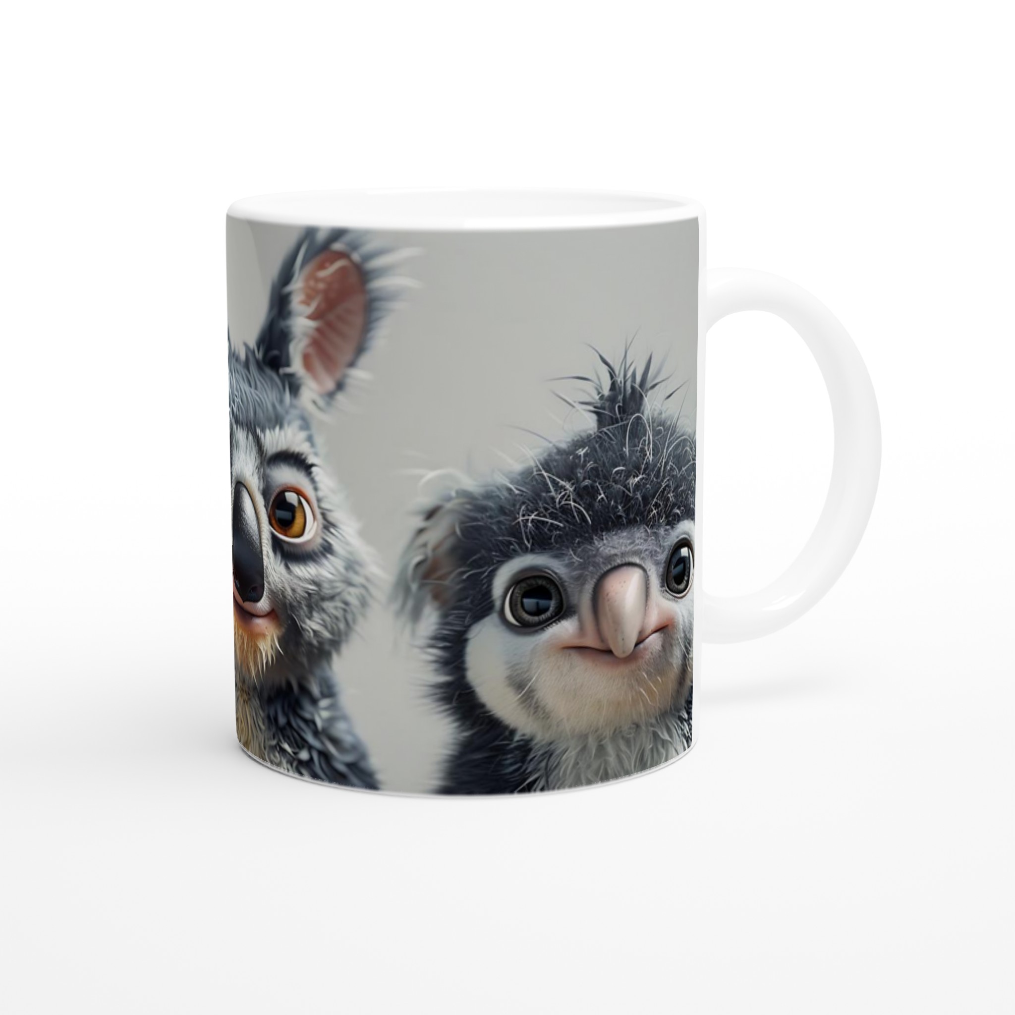 Söta och Fuzziga Djur Mugg – 11 oz Keramisk Kaffemugg i Ditt Val av Färg 9 0dd7b1fd-3202-4492-94b5-1cb1a8a935d3