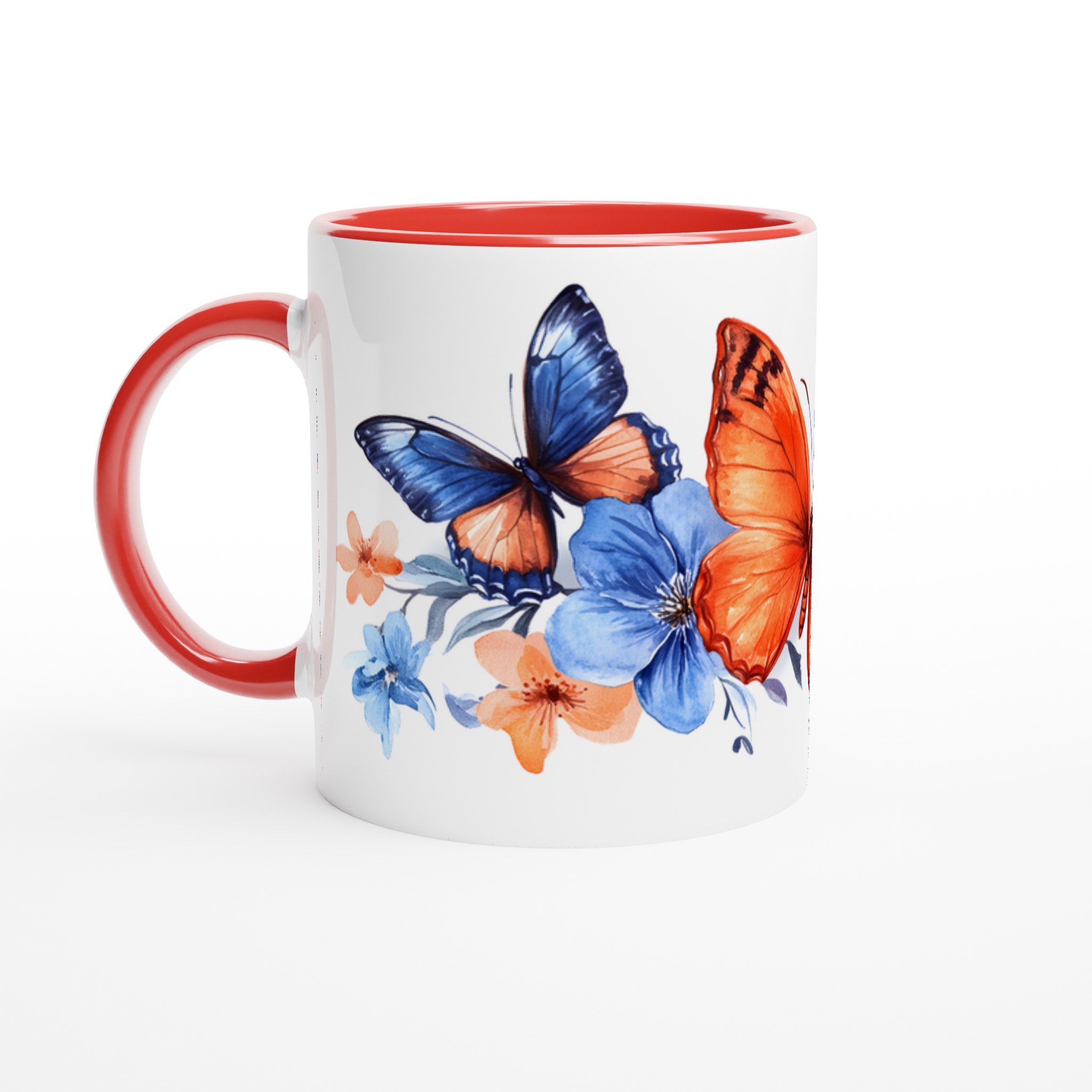 Fjärilsdröm Keramikmugg - Akvarellblommor & Levande Färger i Ditt Val av Mugfärg 5 0de8d655-a82b-4dde-abb8-c1d7ac8f9ce9