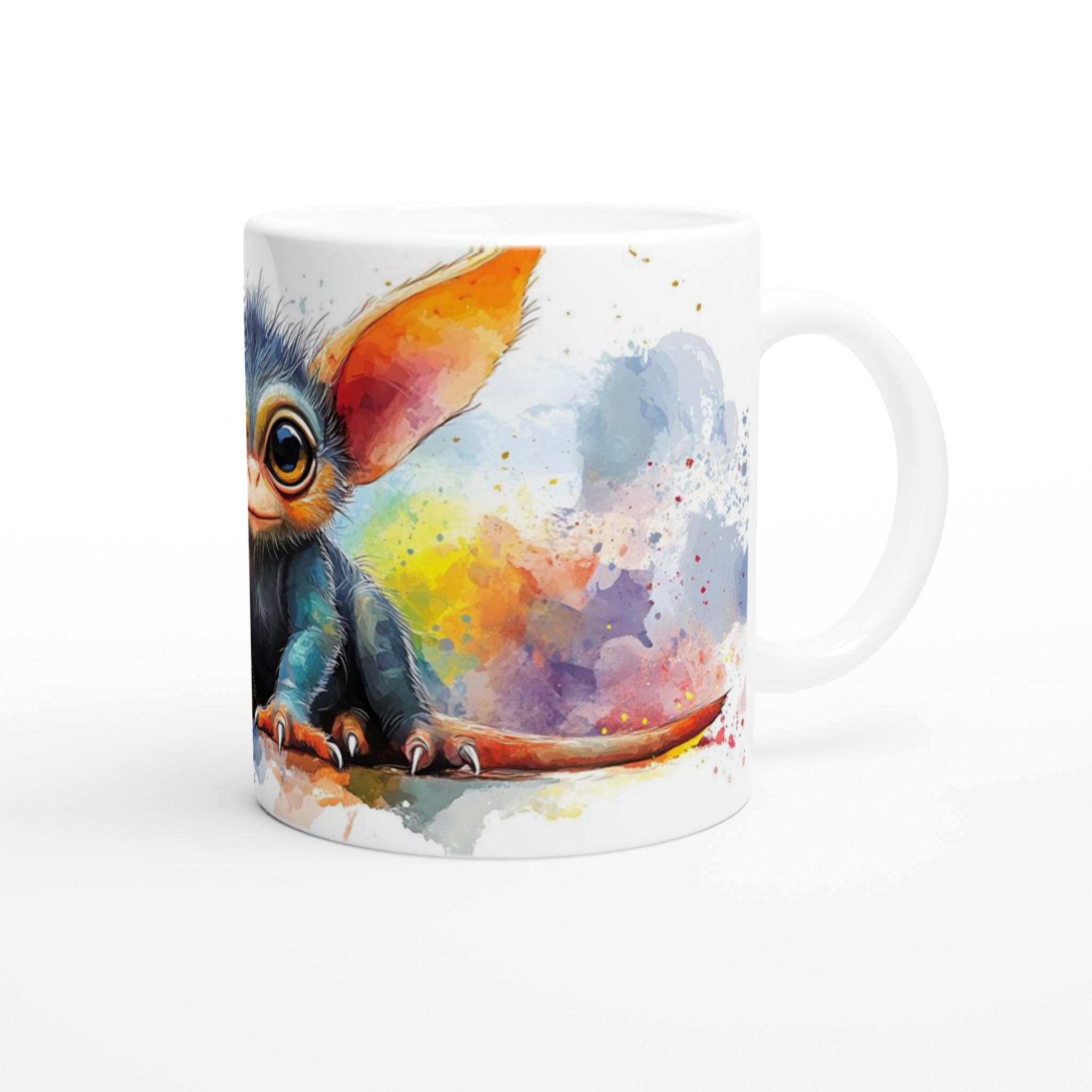 Magical Critter Akvarell Mugg – Vit 11oz Keramisk Mugg med Färgstarkt Tryck 9 0df7d998-09db-4400-97a8-80732efd7eeb