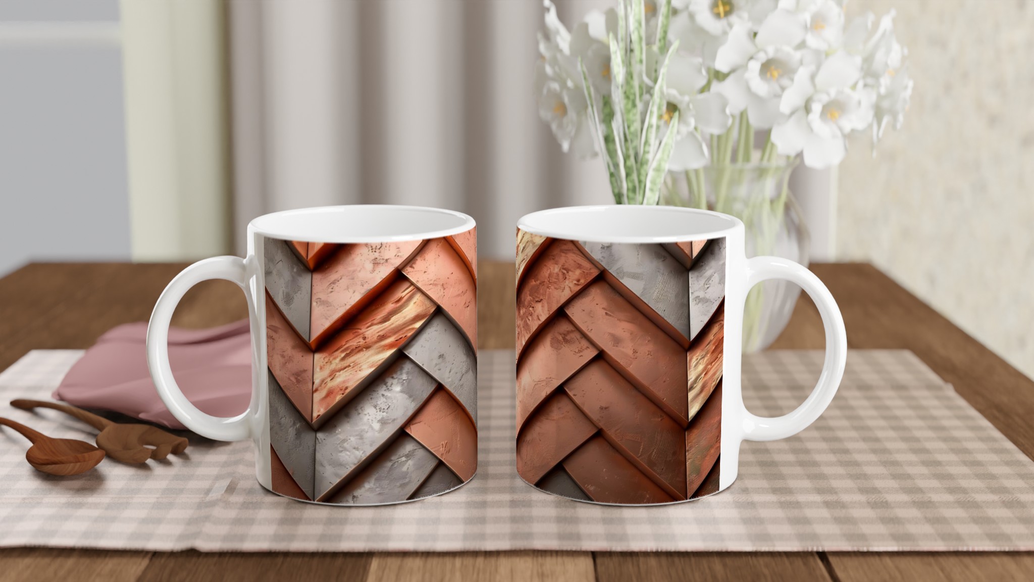 Vit 11oz keramisk mugg med varm jordton och robust textur – välj din favoritfärg för dagligt bruk 11 0e00183e-8f71-455d-8618-076b26498193