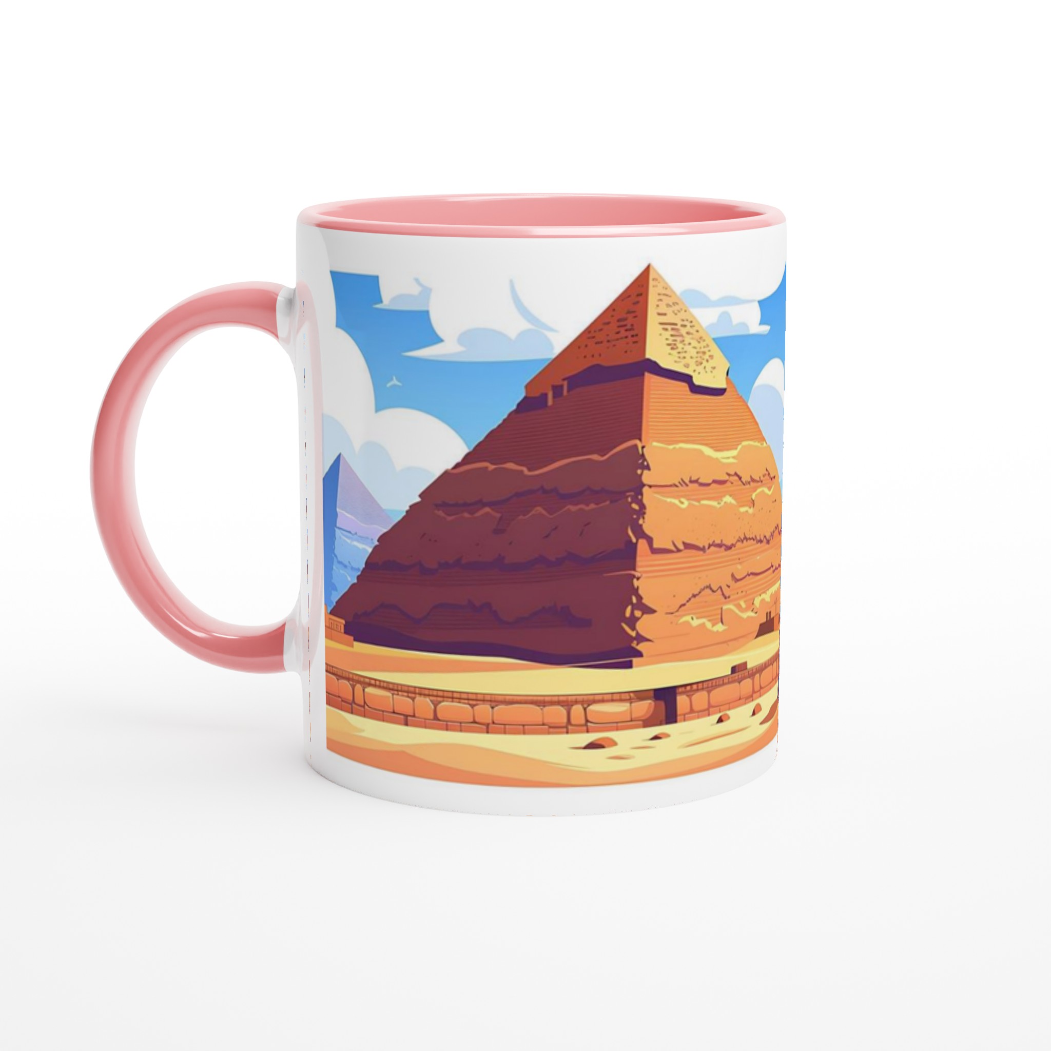Egyptisk Pyramider & Sfinx Mugg - Klassisk Resedesign i Valfri Keramisk Färg 6 0e0aafcc-a98a-4d2f-a2bd-aa7e70cd465f
