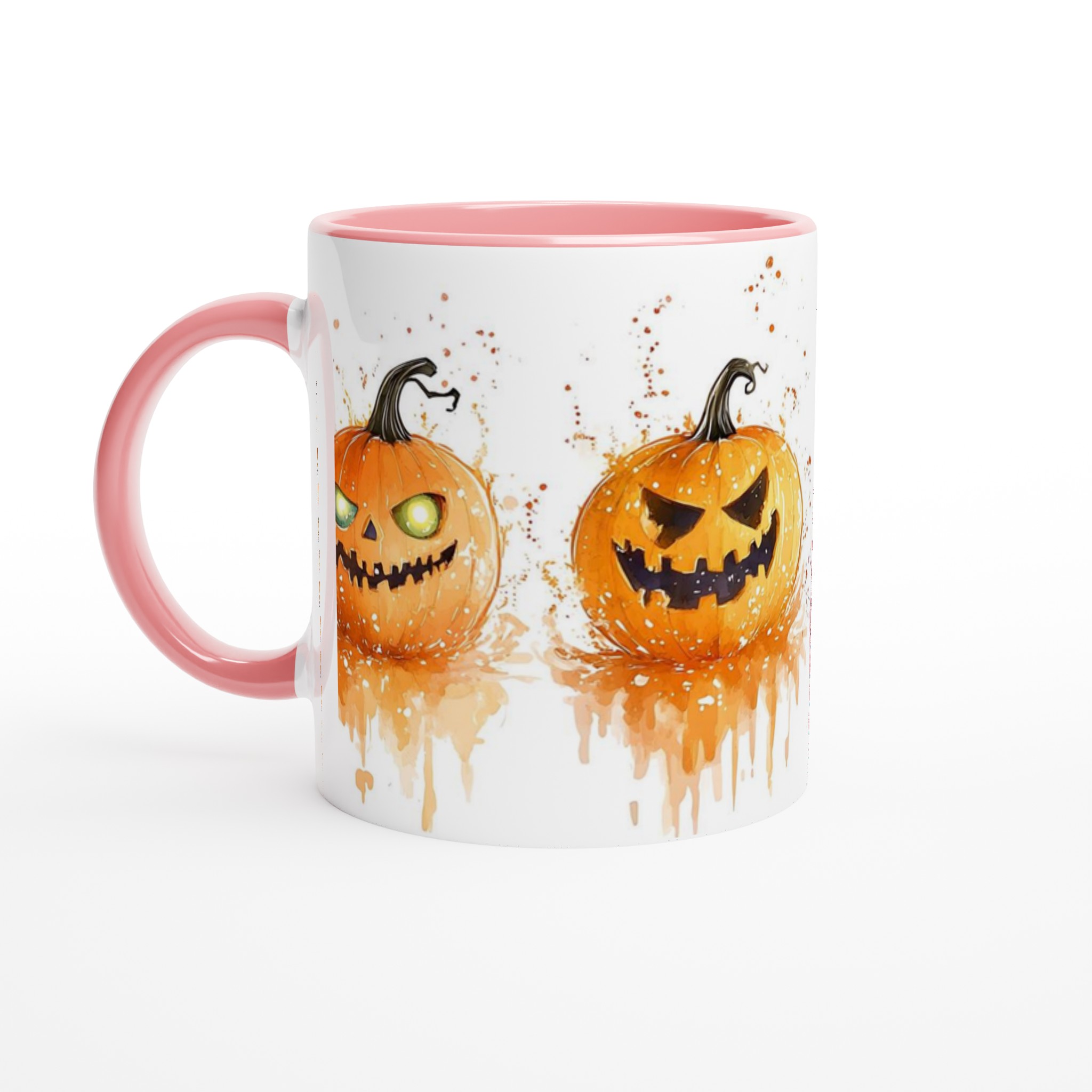 Färgglada Halloweenmuggar: Månadens läskiga vänner i akvarell – 11 oz keramikmugg i ditt val av färg 6 0e21ab9f-ae38-4359-b30d-685d419f4263