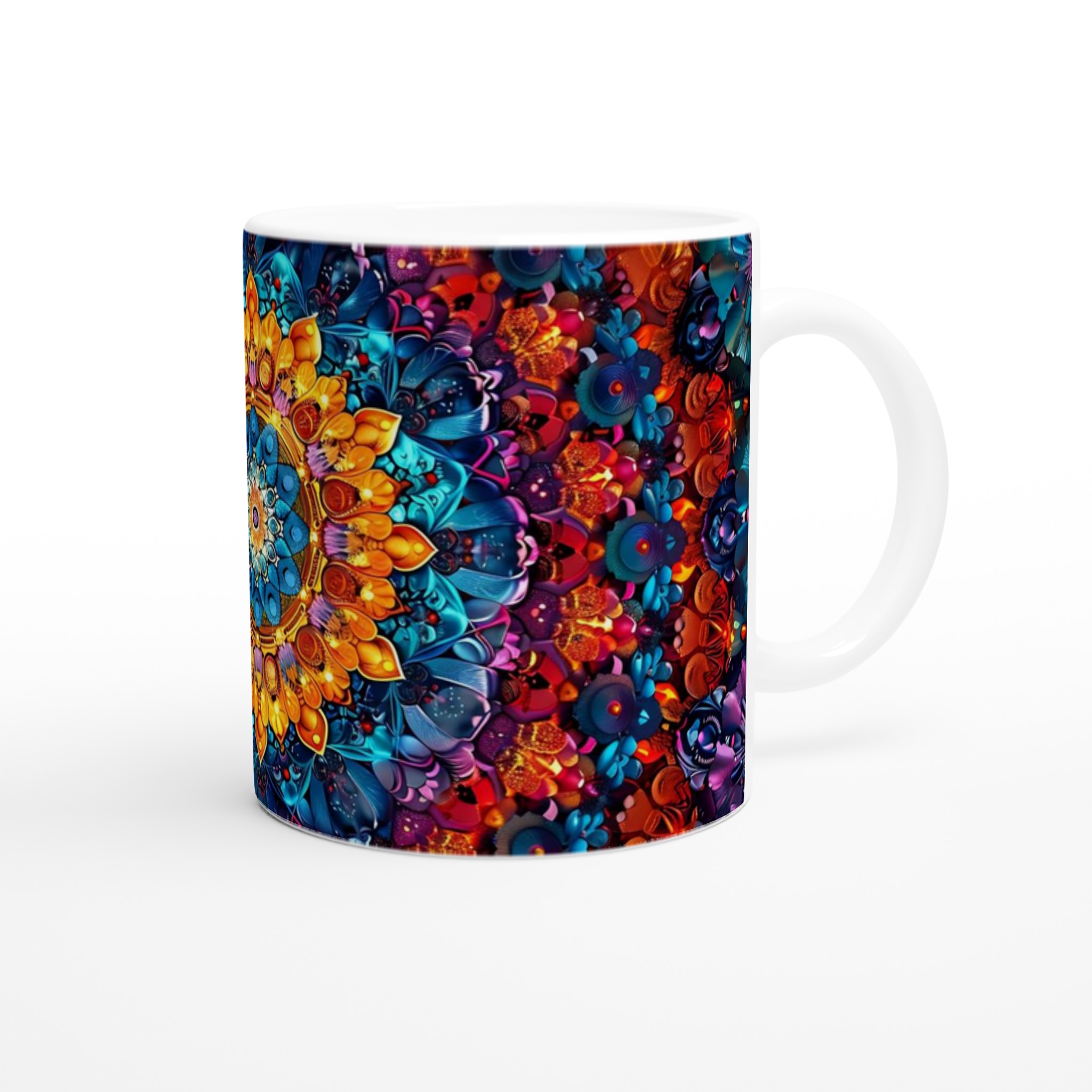 Mångfärgad Mandala Keramikmugg - 11oz, Levande Konst för Dina Kaffestunder 9 0e535a0e-6056-4f55-8812-44a5fc65c8f8