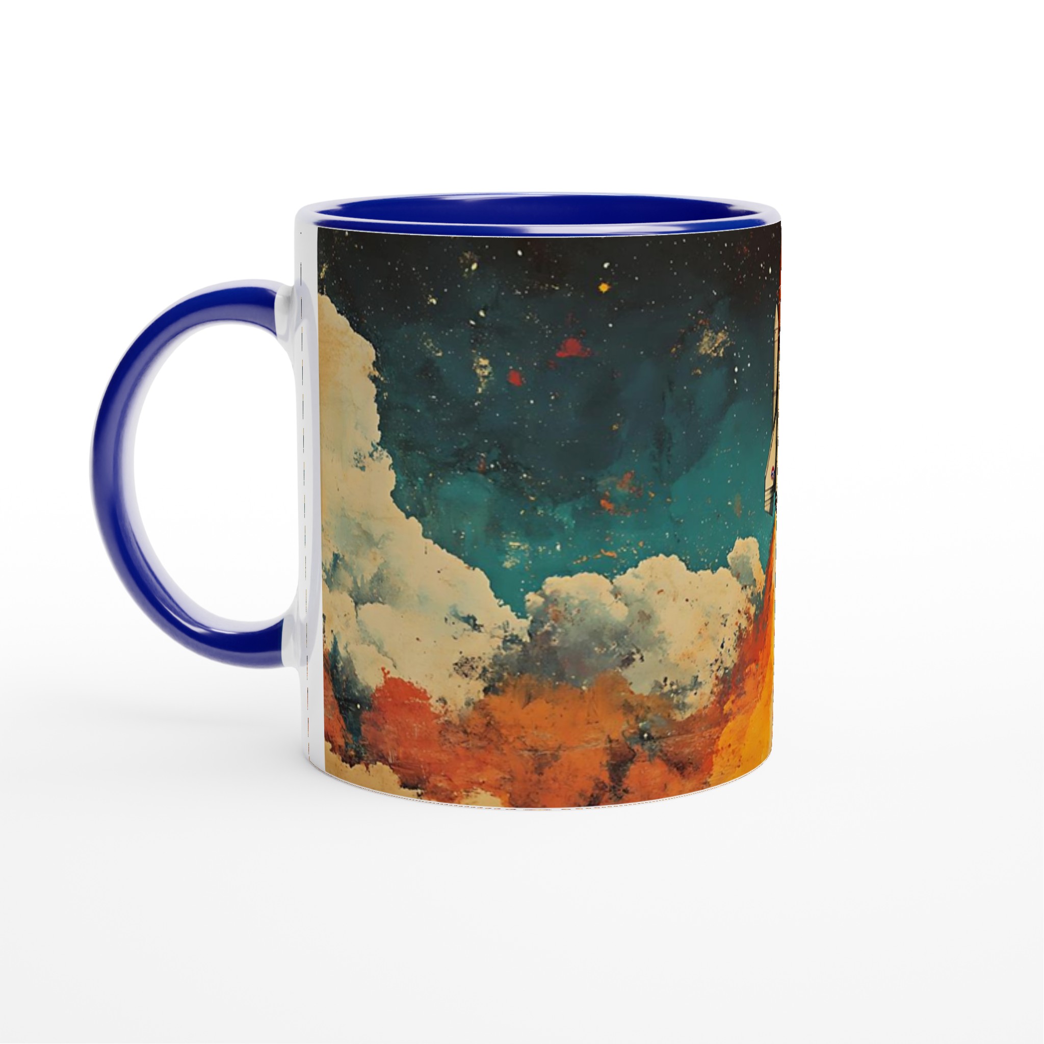 Kosmisk Start! Rymdfärja Keramikmugg - 11oz, Välj Bland 7 Färger 2 0e54aa0a-e46f-4890-850d-6a38b3e888e2
