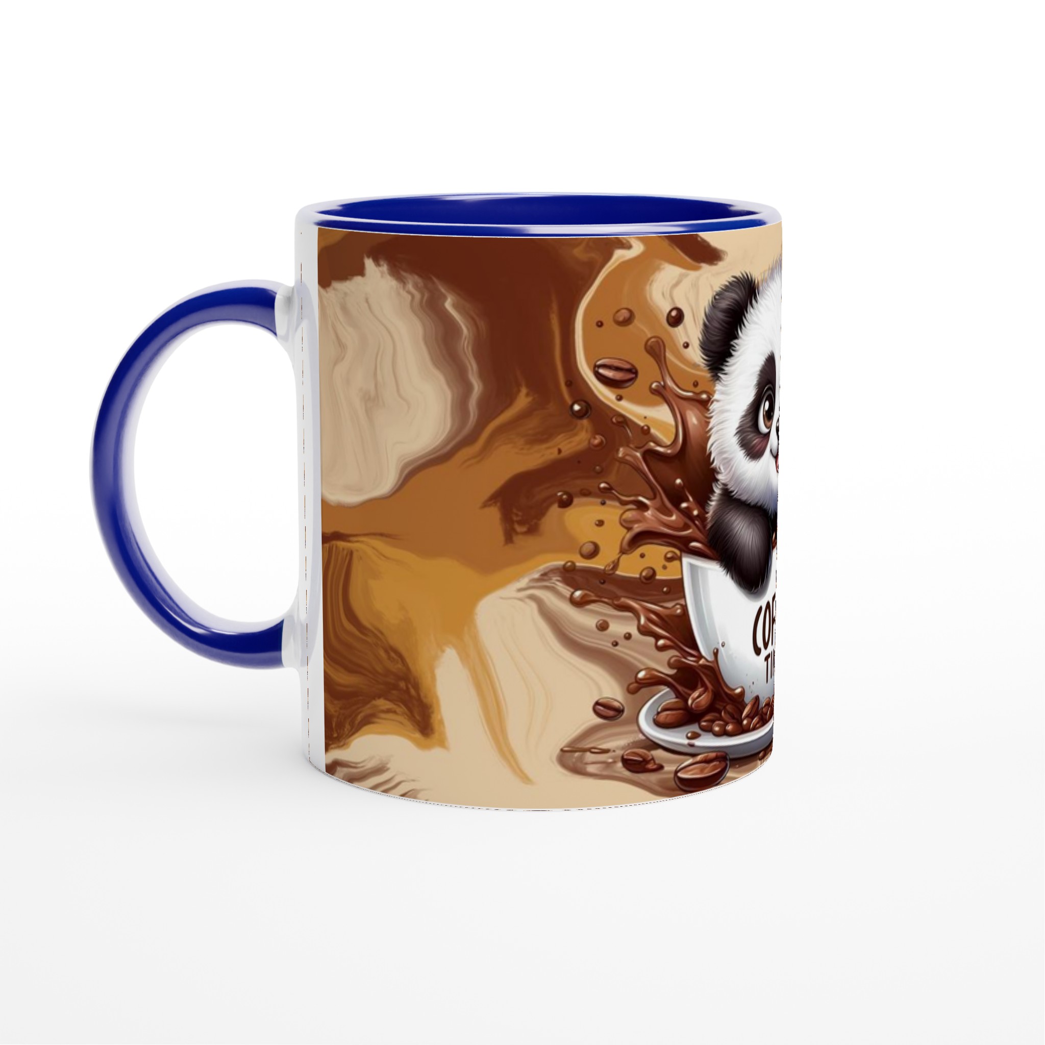 Vit 11oz keramisk mugg med lekfull panda och kaffe-motiv i flera färgstarka nyanser 2 0e976062-0076-4bec-8076-3bd9a7b57ad9