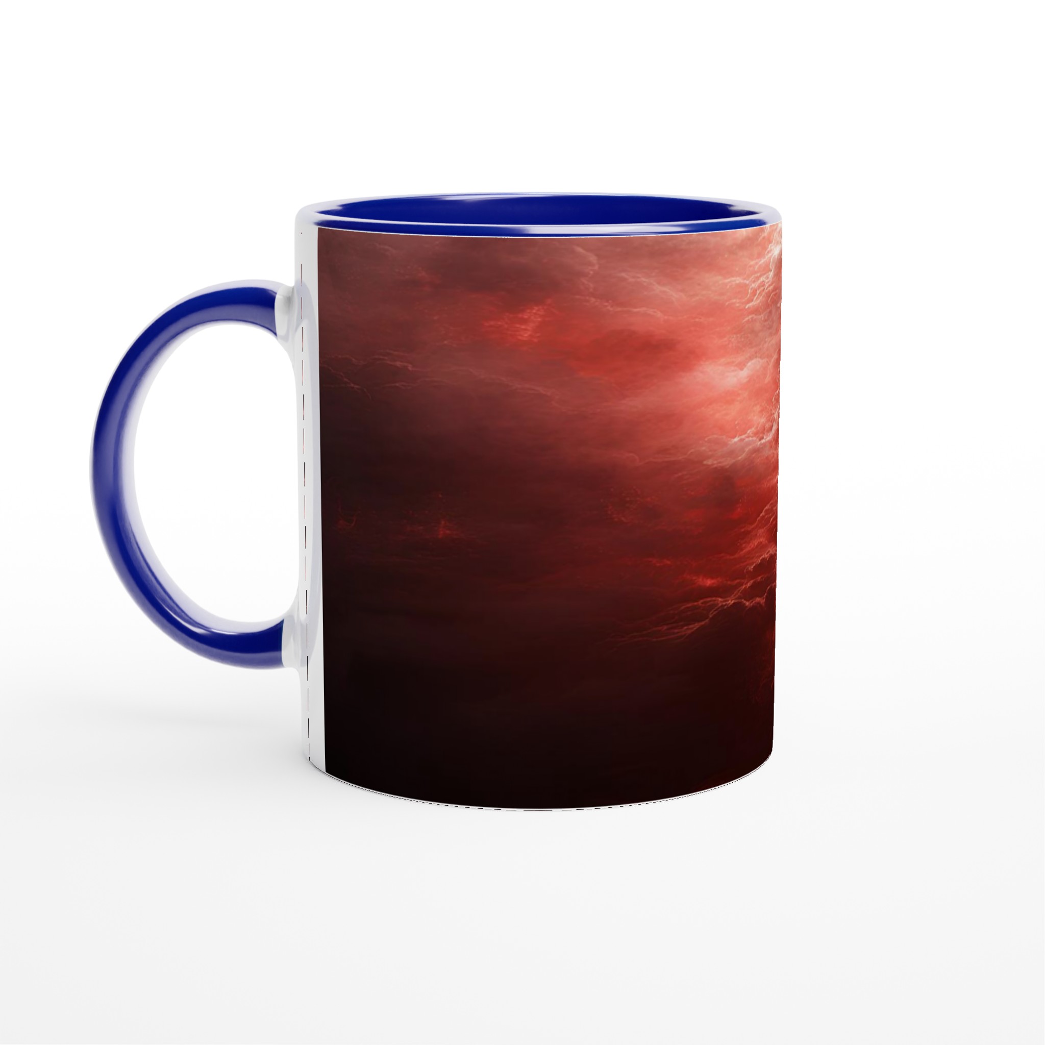 Mörk abstrakt molnkonst 11oz Keramisk Mugg – Mystisk Eldröd Design för Din Favoritdryck 2 0eb5d2ef-fd07-4a38-850e-e6e1db6ba531