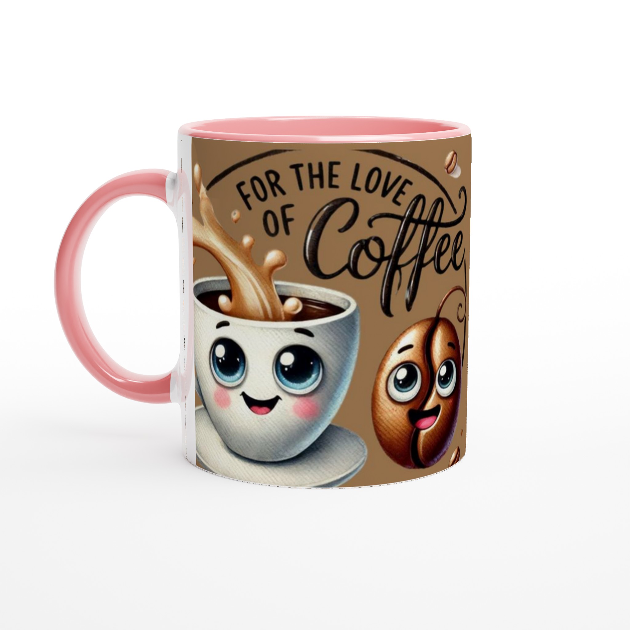 Vit 11oz keramisk mugg med lekfull kaffemotiv – välj mellan sju färgstarka keramfärger 6 0edc0947-d497-4954-b27d-542a84fb0d77