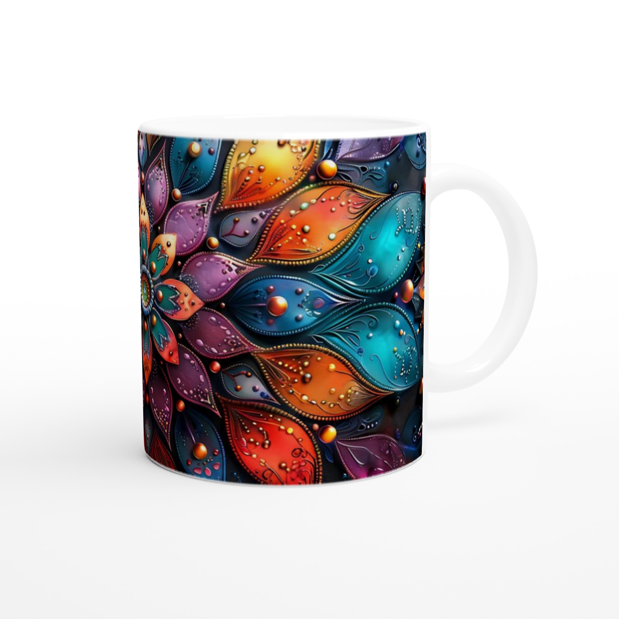 Färgsprakande Mandala Keramikmugg - 11oz konstnärlig dryckesupplevelse i flera nyanser 9 0ee49c4e-5d4d-4c99-aad3-9e05dfca84d6