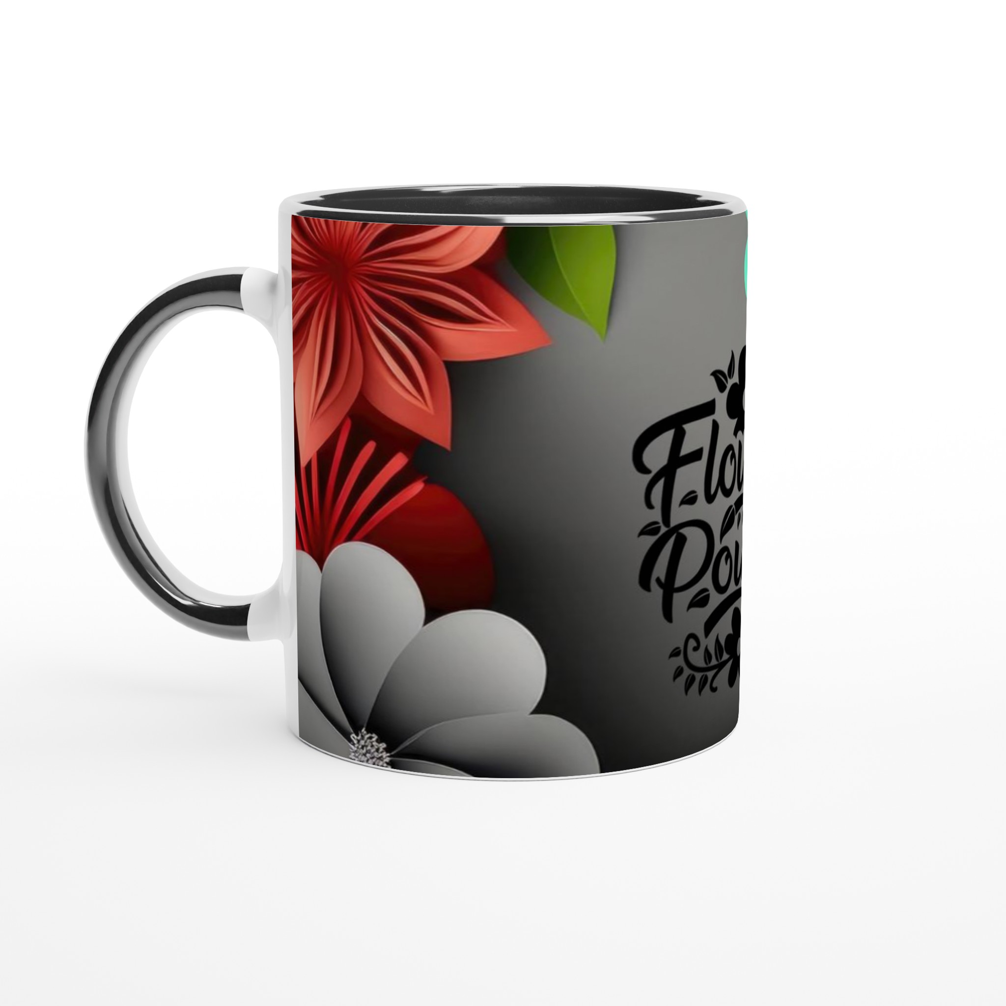 Vit 11oz keramisk mugg med blomsterkraft – välj din favoritfärg bland sju keramiska nyanser 4 0ee68c65-1b95-4a2d-ab06-d6ef7d95df0f