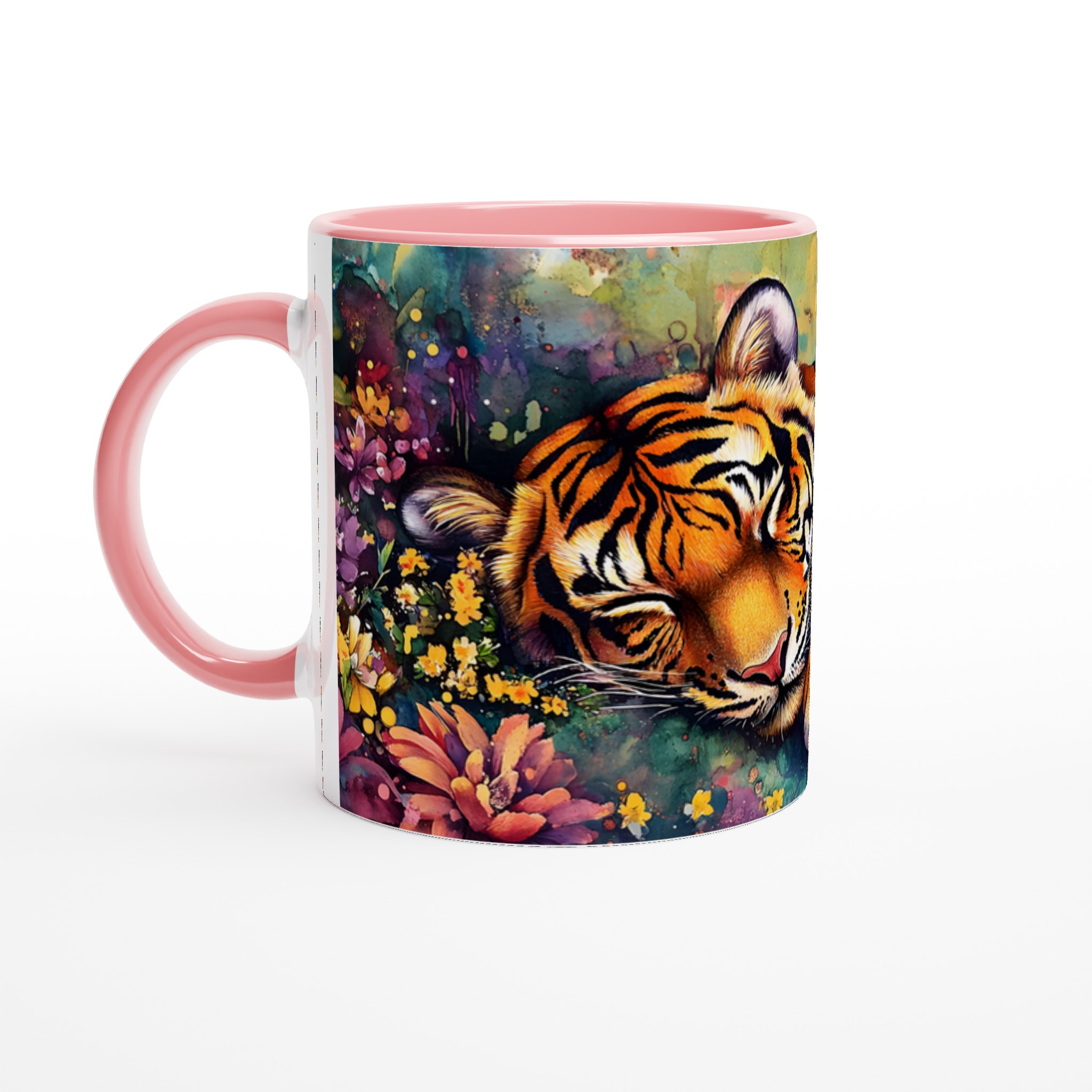 Vit 11oz keramisk mugg med färgstark tigerdesign – välj bland sju livfulla keramiska nyanser 6 0f103399-91e1-46c8-b0c0-869dc35ff317