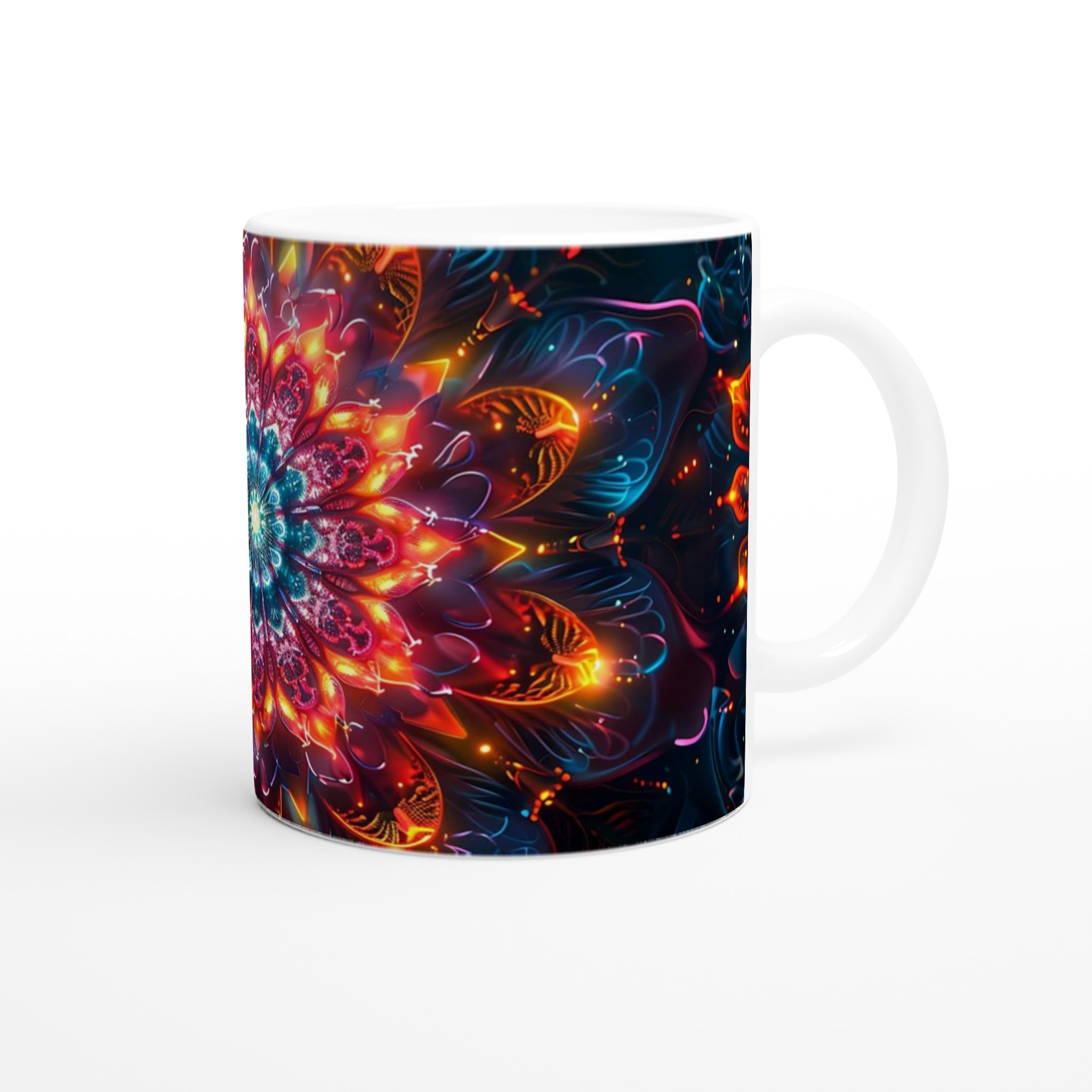 Kosmisk Mandala Mugg – 11oz Keramikmugg i Levande Neonfärg, Perfekt för Den Som Älskar Unik Konst 9 0f1a6bf5-7d94-4c97-a5d2-09435bde76ce