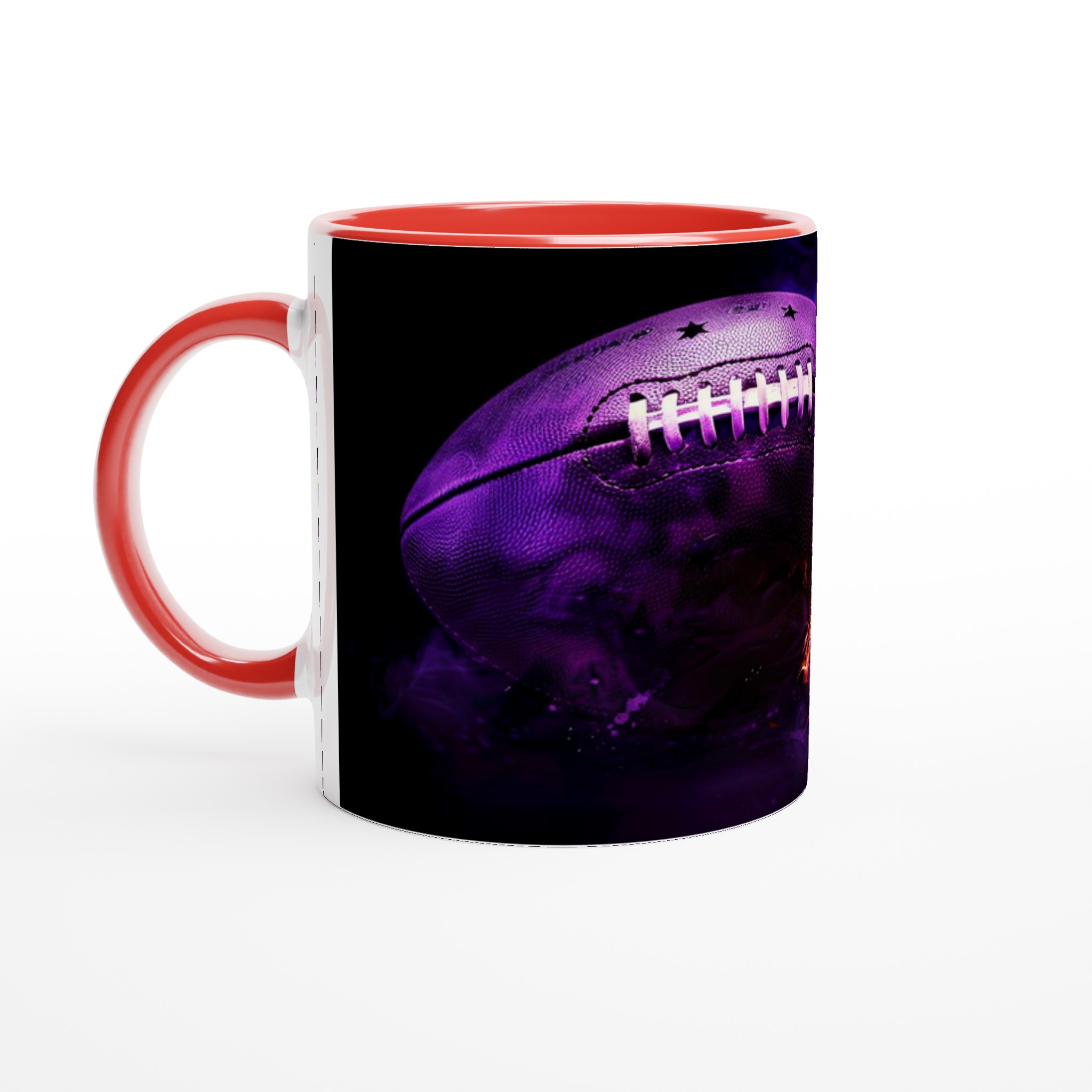 Explosiv Amerikansk Fotboll Mugg – Levande Lila Eld & Actionfylld Design, 11oz Keramisk Mugg 5 0f22c7ba-ca3b-45b3-8ea3-0b39bfd2bd90