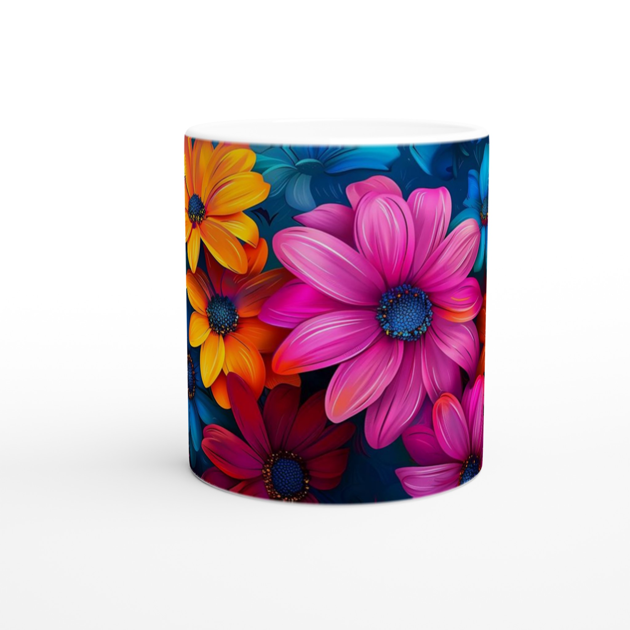 Färgexplosion Blommor Keramikmugg - 11oz kaffekopp i ditt val av sju livfulla färger 8 0f39147b-d3ed-4980-9023-69d8fb81b72c