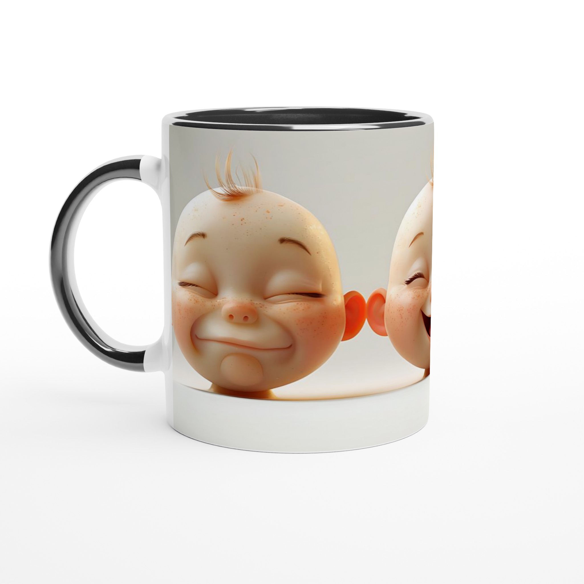 Glad Bebis Mugg - Söt Keramisk Kaffemugg med Lekfulla Ansiktsuttryck i 7 Färger 4 0f85c5fb-d402-4d22-92fc-728944f8371c