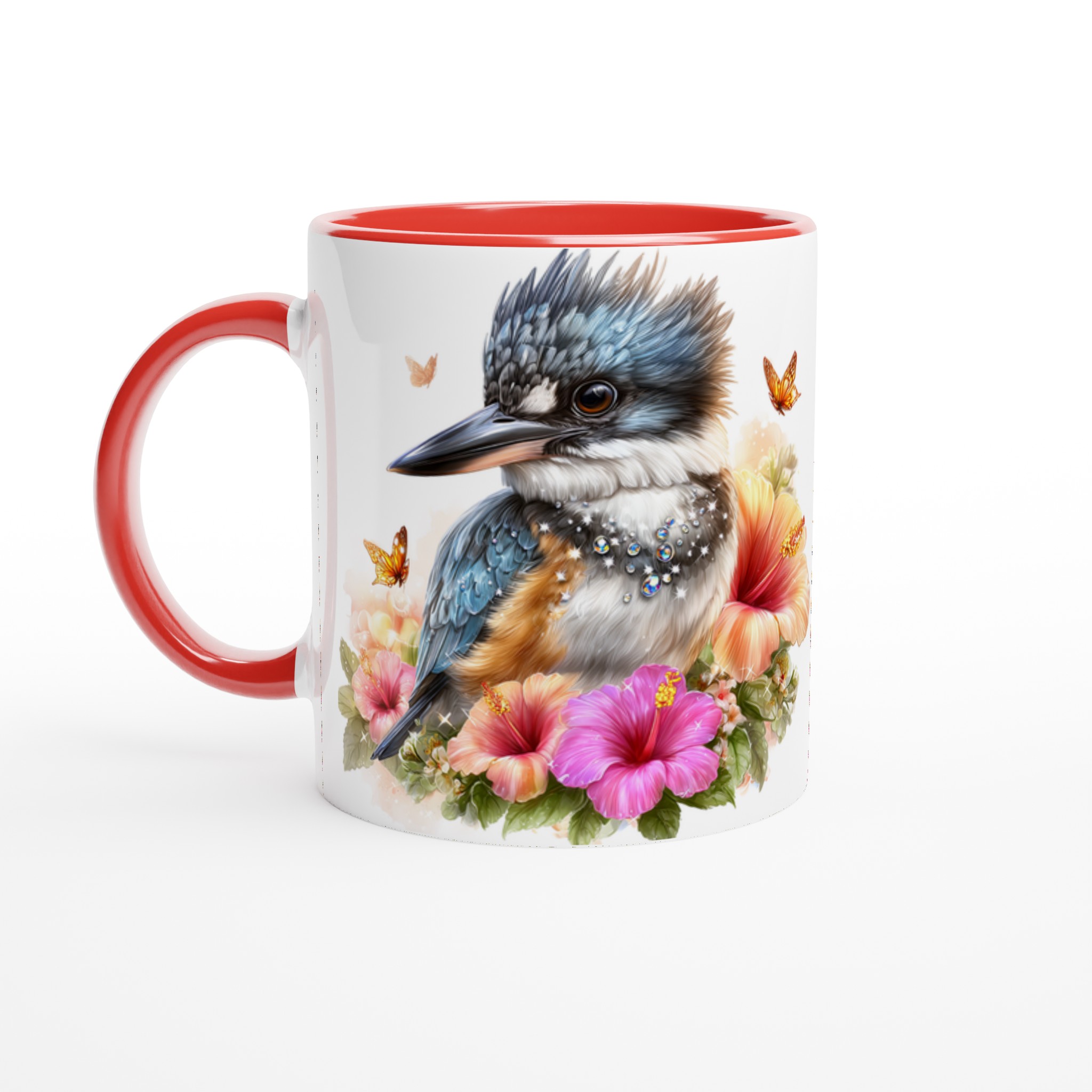 Kungsfiskare & Hibiskus Keramikmugg – Färgstark 11oz Kaffekopp för Naturälskare 5 0fb603f6-2922-430b-9881-8d75baeba001