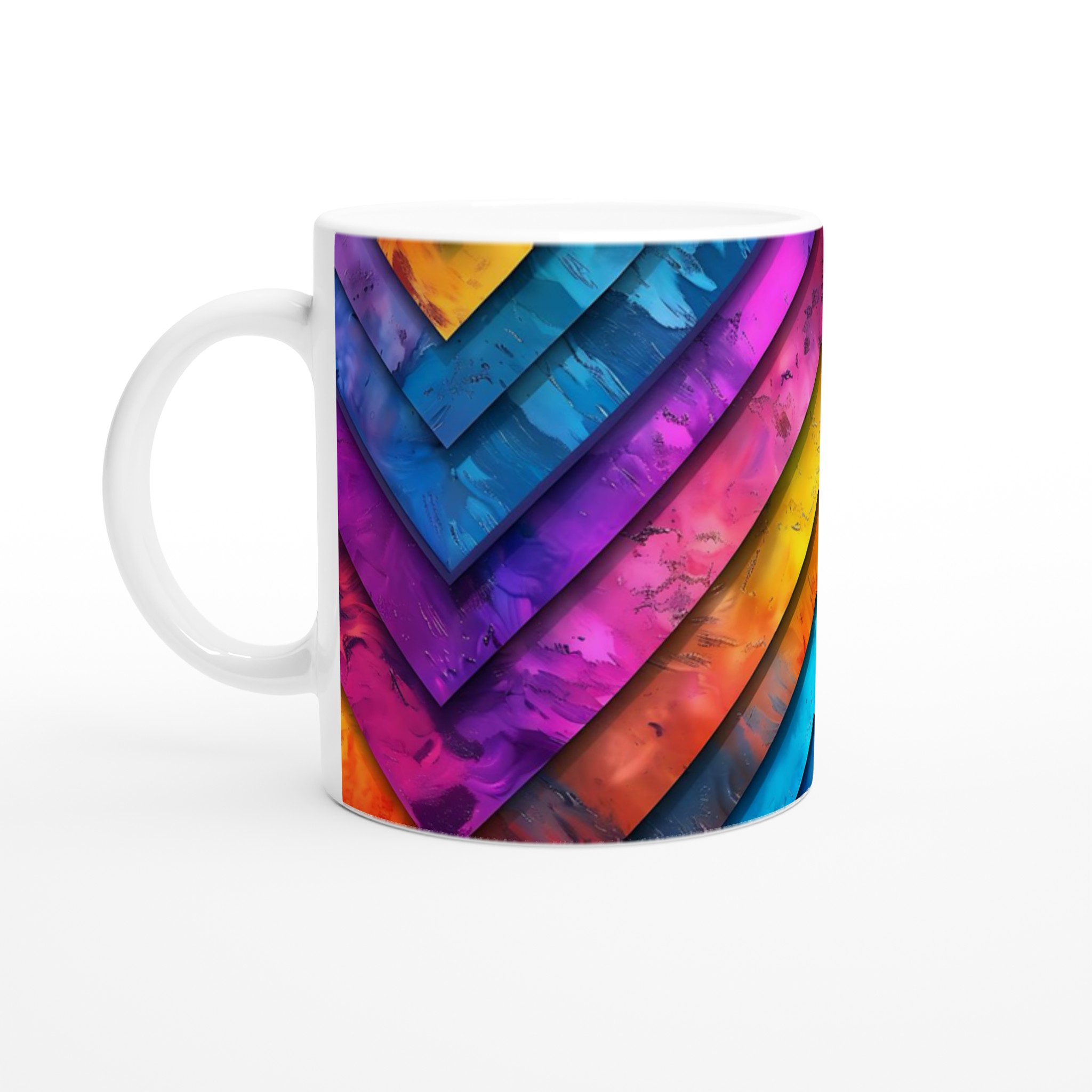 Abstrakt Målad Keramikmugg - 11oz, Välj mellan 7 levande färger 1 0ff3ee5a-13d0-4bae-a8a5-6a0217957c0a