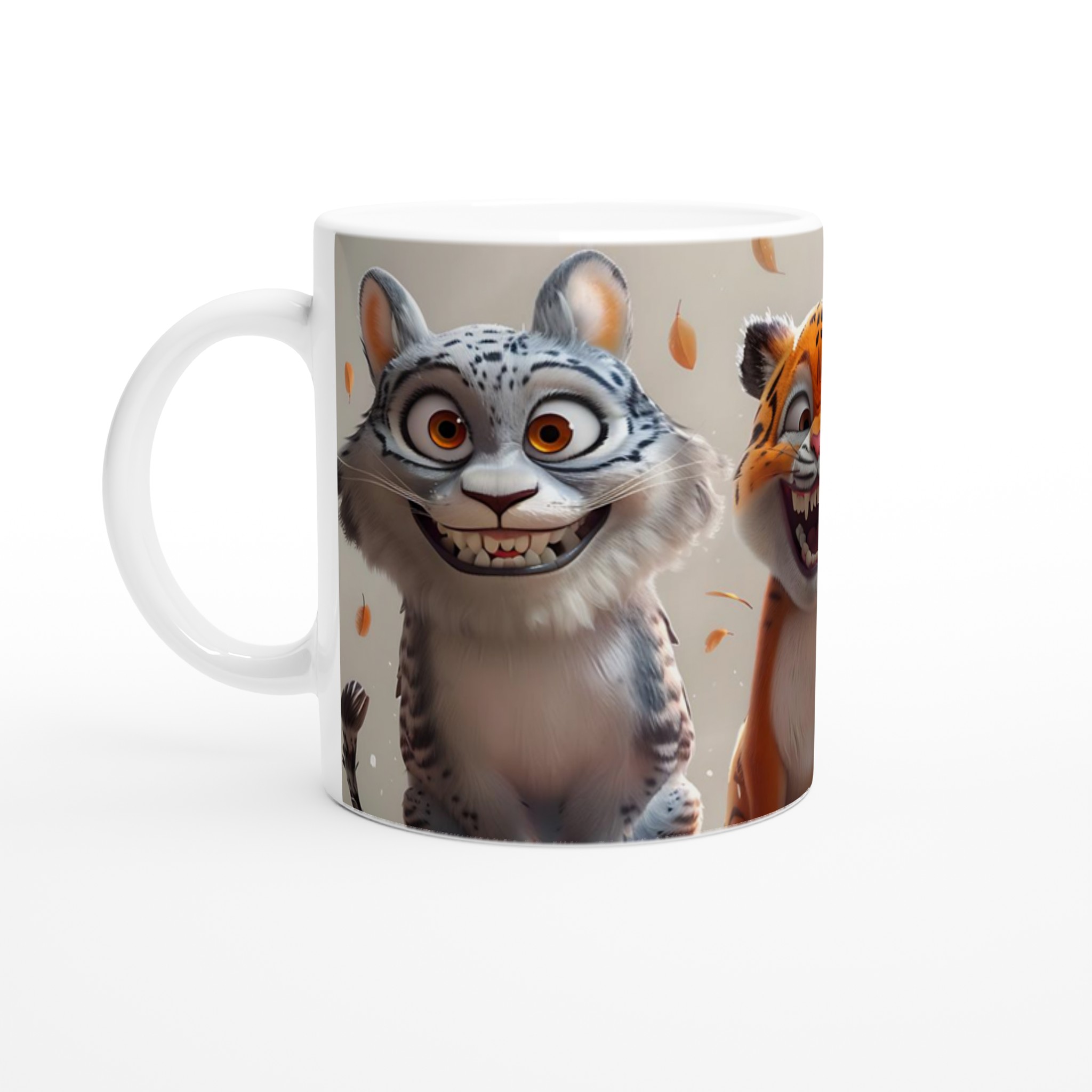 Humorfylld djungelkompis 11oz keramikmugg – Glada rovdjur i livliga färger 1 1008a53e-3c60-49ac-bde0-63904ccd35d7