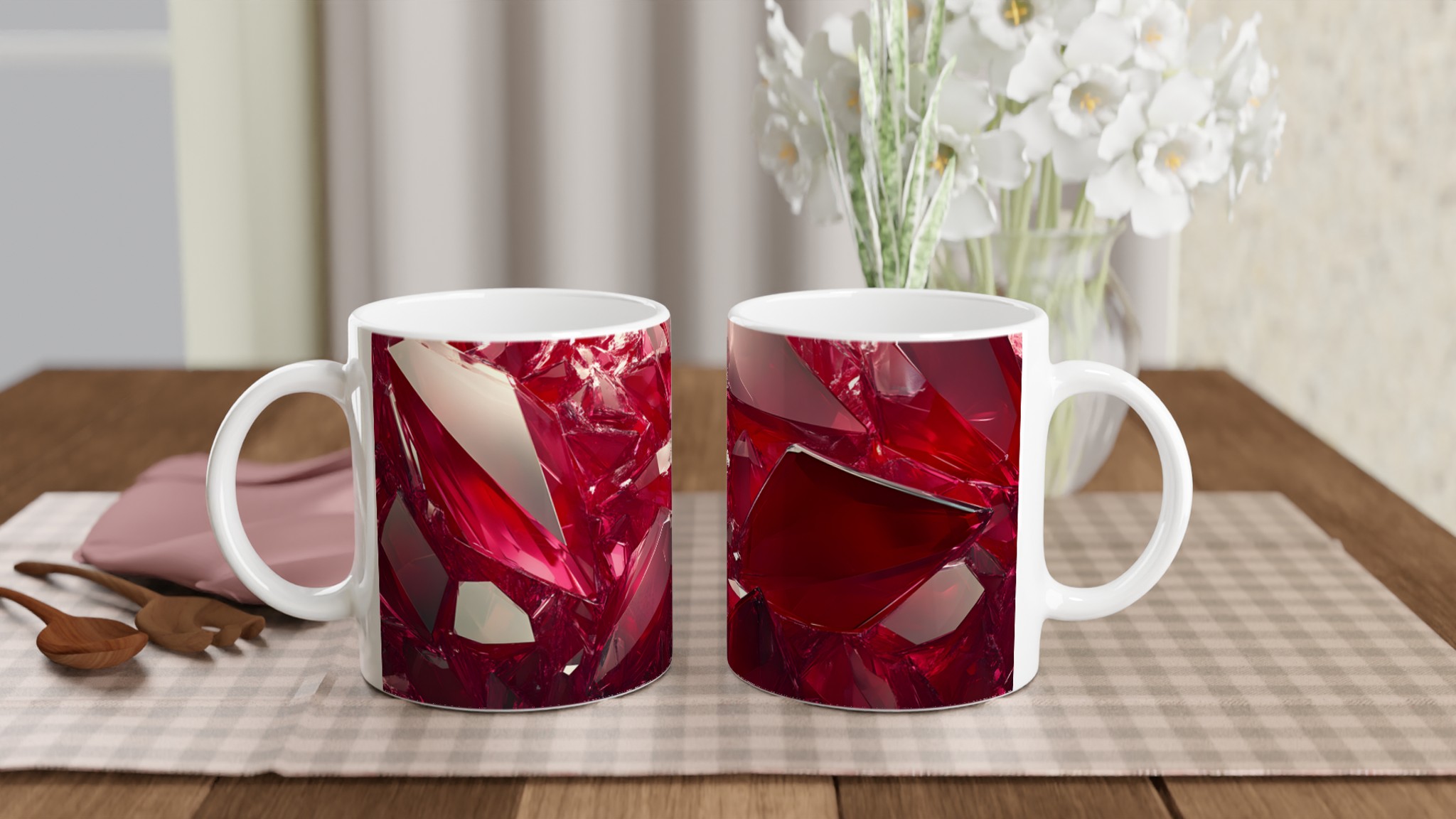 Rubinröd Kristallmugg – 11oz Keramikmugg för kaffe, te eller varm choklad – Välj din favoritfärg! 10 1010c4a9-71ec-4871-91d9-68e97057e9c1