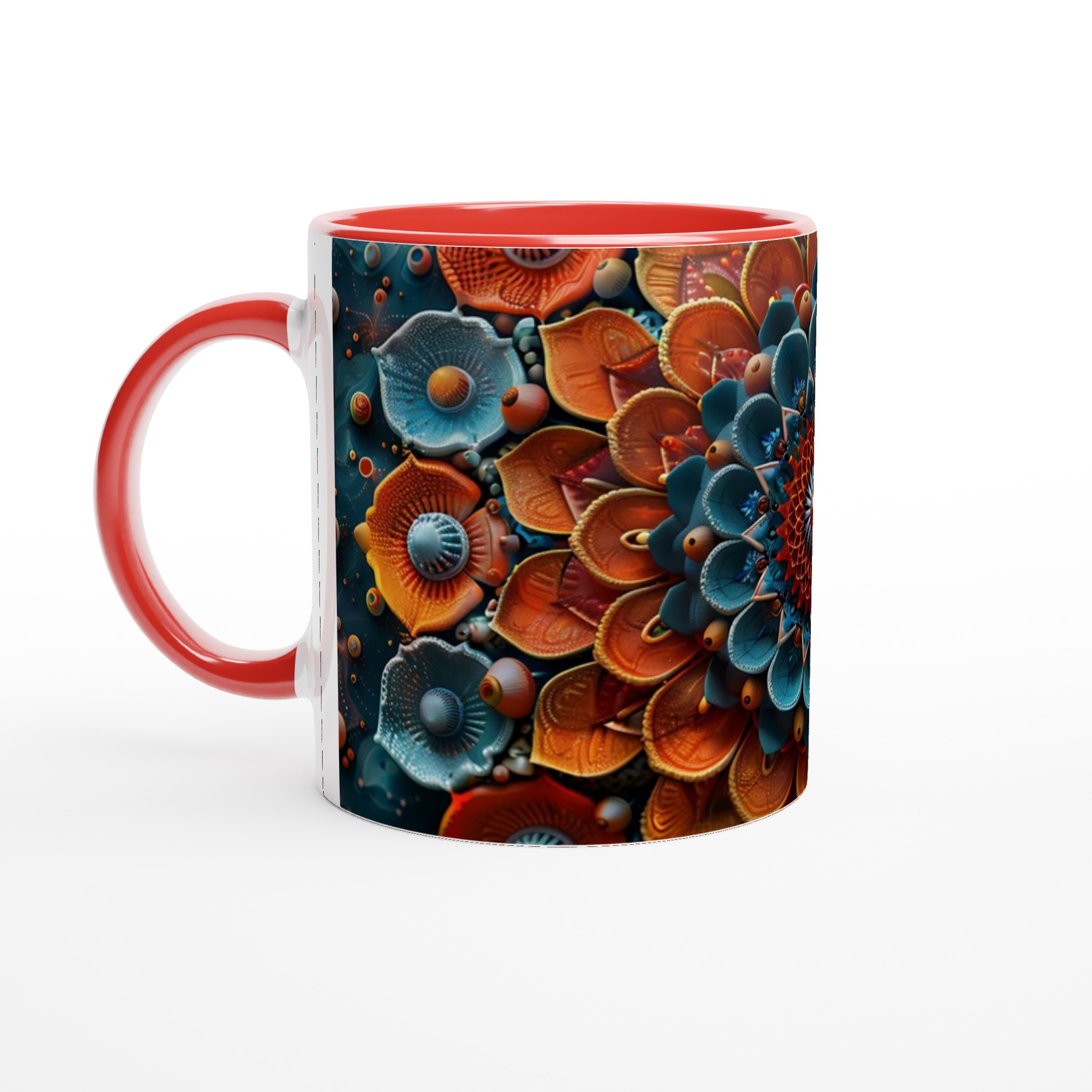 Mångfärgad Mandala Keramikmugg - 11oz Premium Kaffekopp i ditt val av sju livfulla färger 5 104efddb-9bc4-4a23-a036-7747d27b5b28