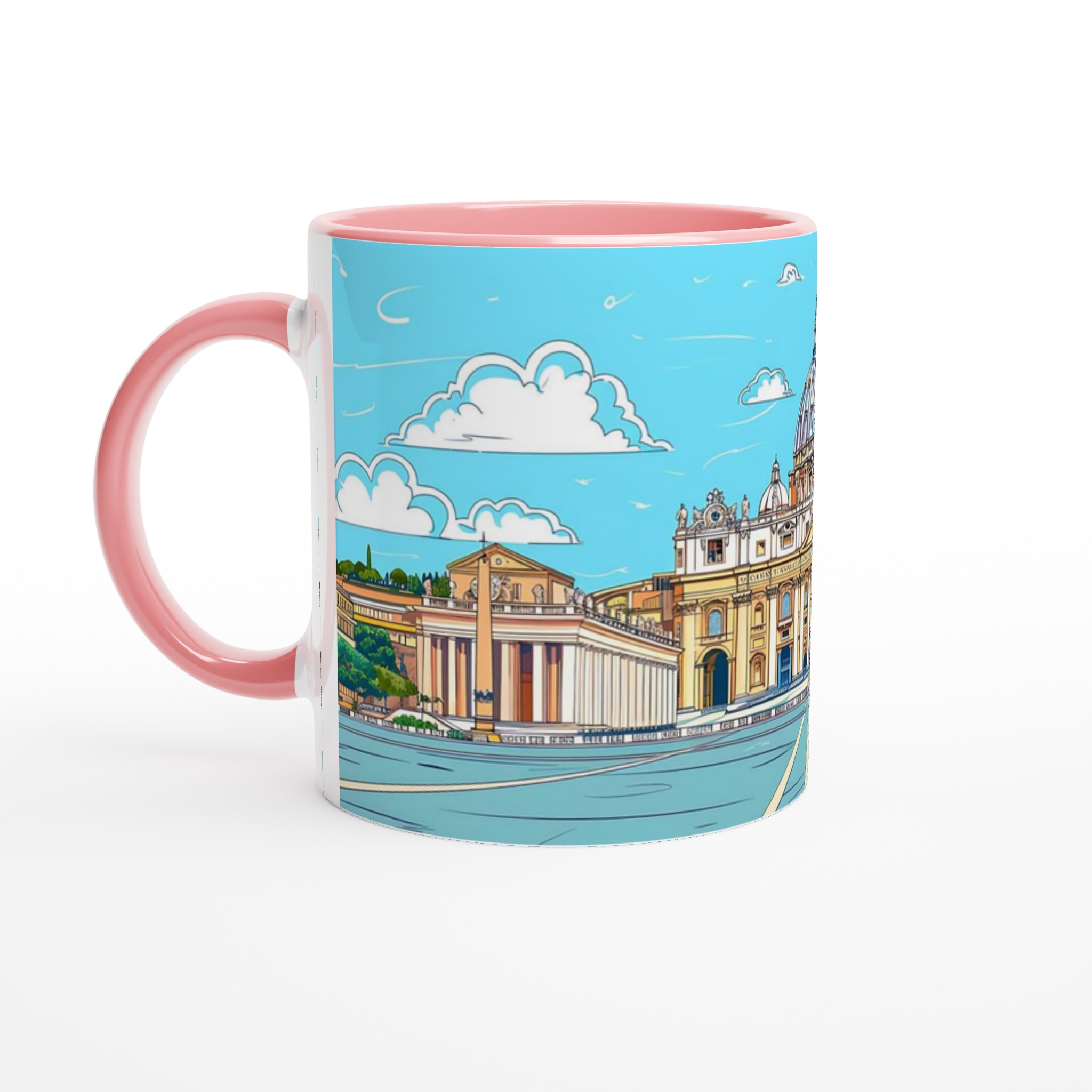 Vatikanstaten Konst Mugg - Livlig Illustration av Peterskyrkan i Din Favoritfärg 6 10680303-5a91-47bb-b0d9-fc8a7625442a