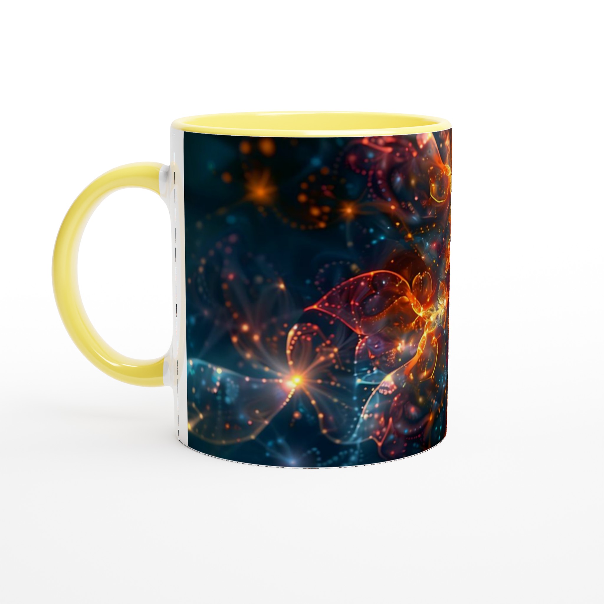 Kosmisk Blomster Keramikmugg - 11oz, Välj Din Färg! 3 106cd975-3e49-48c1-9f34-77b646324432