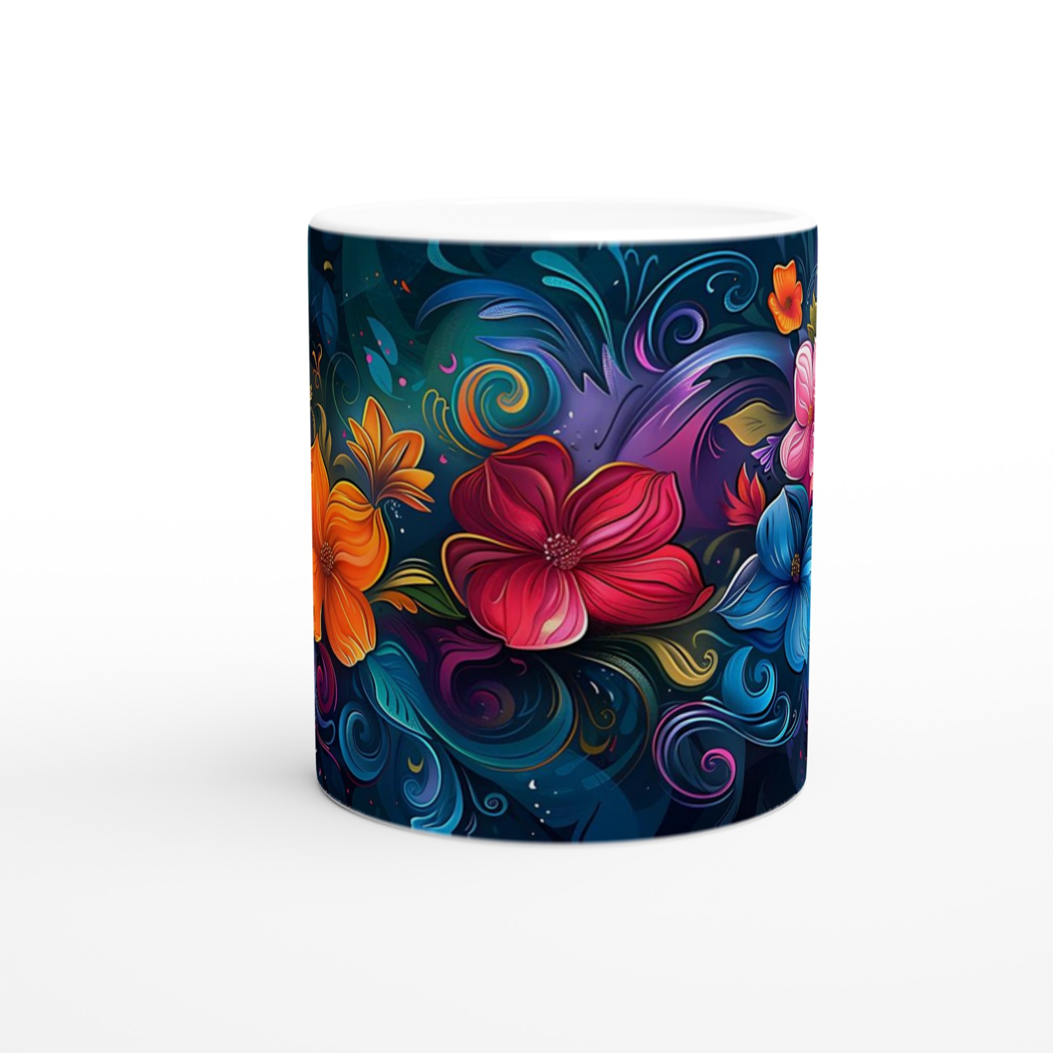 Färgexplosion Blommor Keramikmugg - 11oz, Välj mellan 7 Strålande Färger! 8 10785447-adff-43c5-83ce-c4ac91065cc9