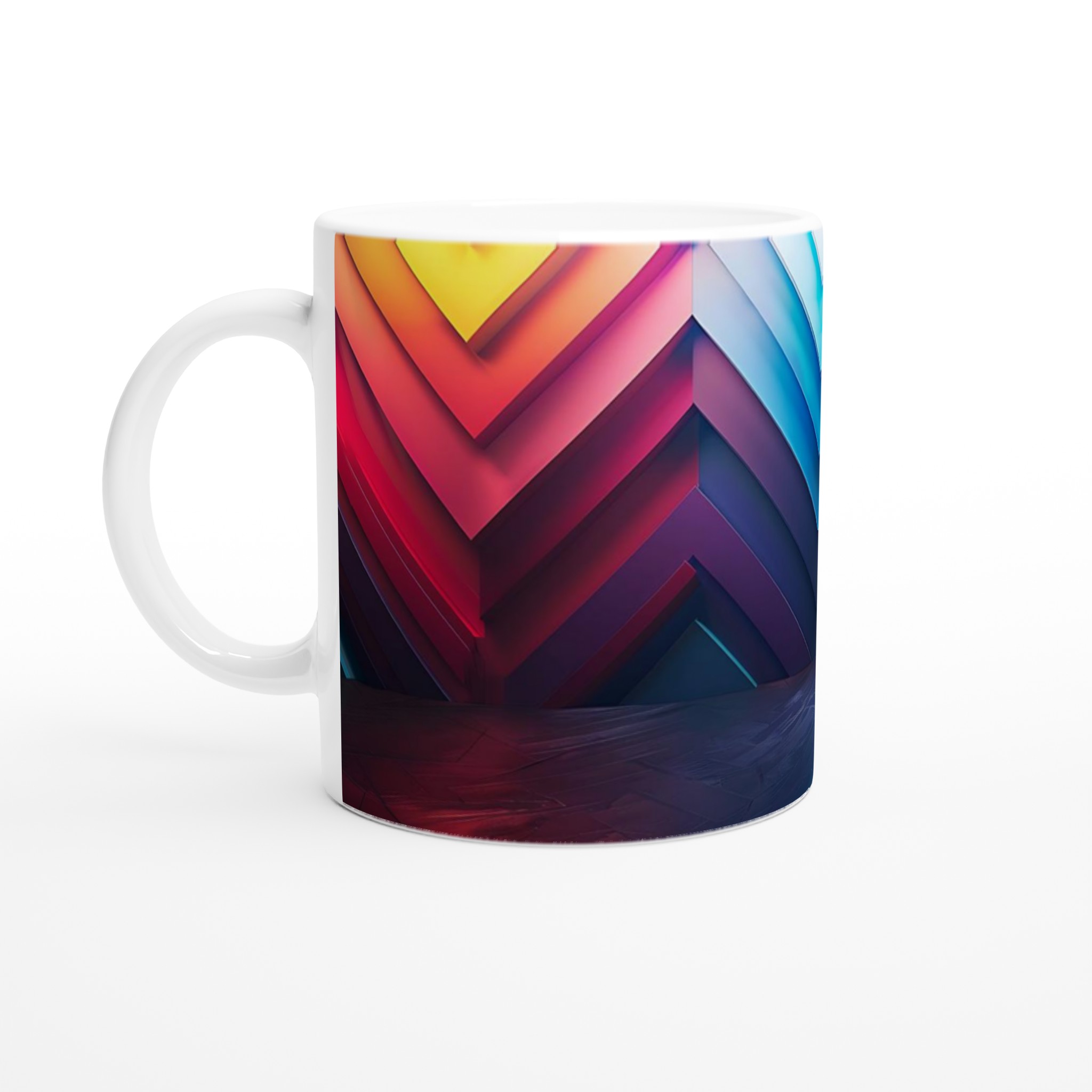 Neon Wave 11oz Keramisk Mugg – Färgglad Abstrakt Design för Din Dryck 1 109358e4-fe5e-4967-bbb2-db8a97d9ecde