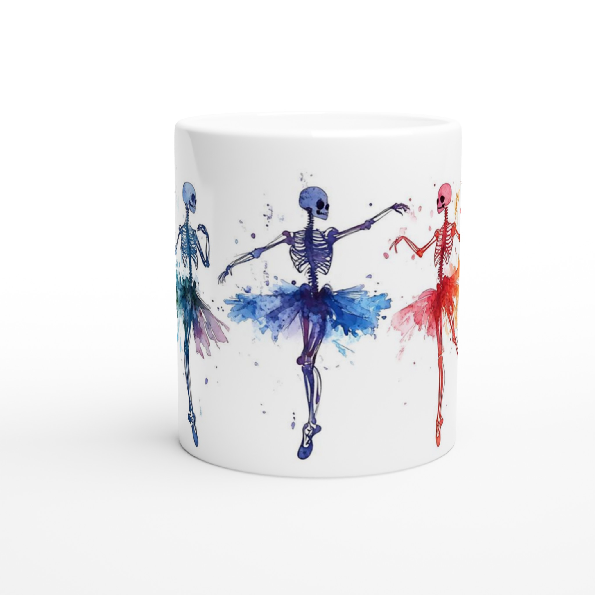 Dansande Akvarell Skelett Mugg – Färgstark Keramisk Kaffemugg i ditt val av sju nyanser! 8 10d286aa-69b1-49bc-91b1-bc5b5d08253b