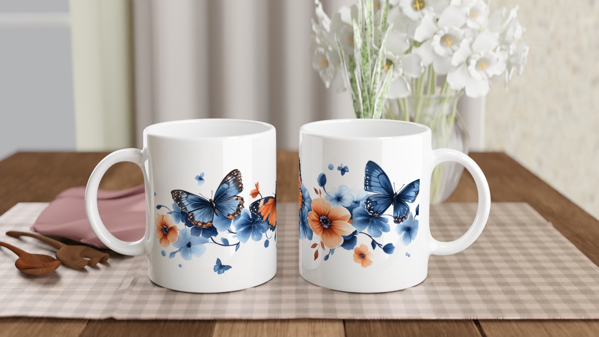 Fjärilsdrömmar: 11oz Keramisk Mugg med Akvarelldesign – Välj Din Färg! 10 10e0b334-c9a7-42d0-b1f2-6305e4c138c8