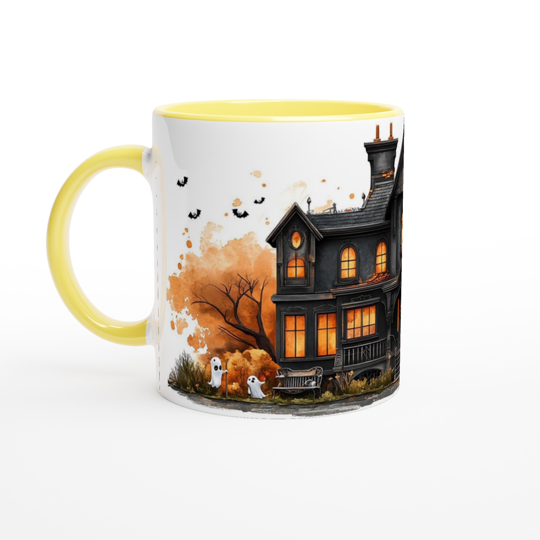 Mystisk Spökhus Mugg - Halloween Kaffemugg med Akvarellkänsla i Valfri Färg 3 11238cf1-6c15-4f07-8899-5a2d0c45cd92
