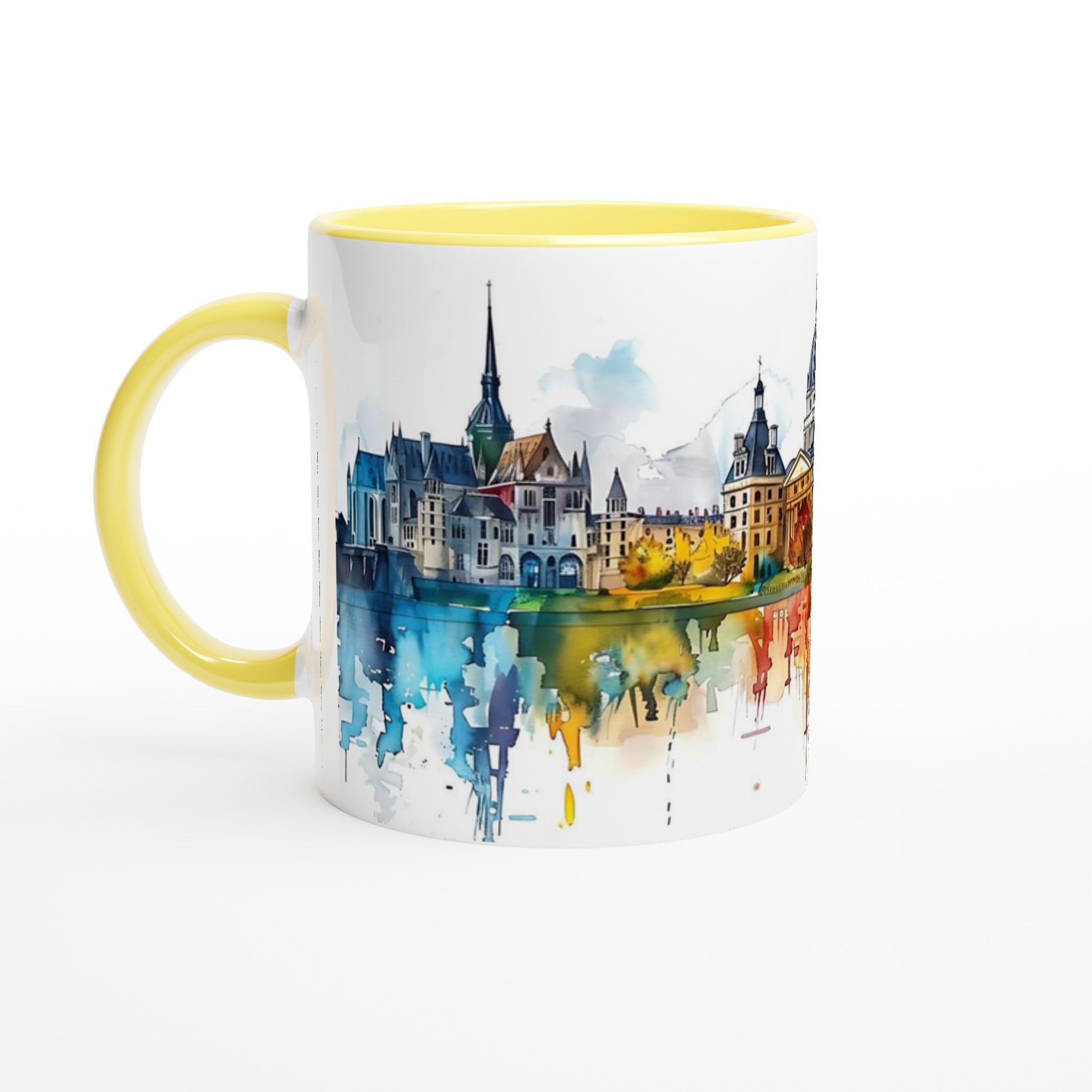 Akvarell Stadssilhuett Mugg – Livfull Konst för Kaffeälskaren i Ditt Val av Färg 3 114417ab-056a-49b6-a413-3bc8bb518cae