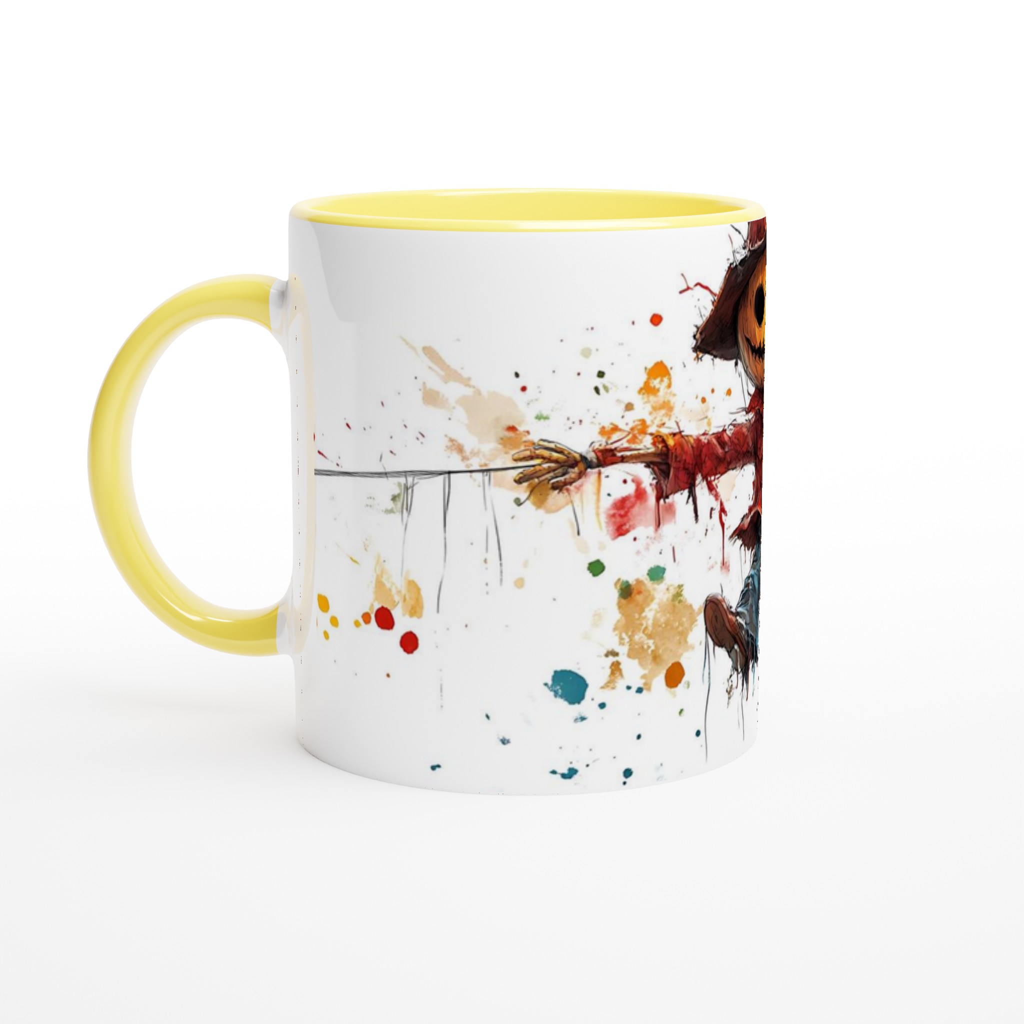 Skrämmande Glad Fågelskrämma Keramisk Mugg – Konstnärlig Akvarell Halloween Mugg i Flera Färger 3 1159a16b-f6b1-4c0c-b1de-0df94fac6e91