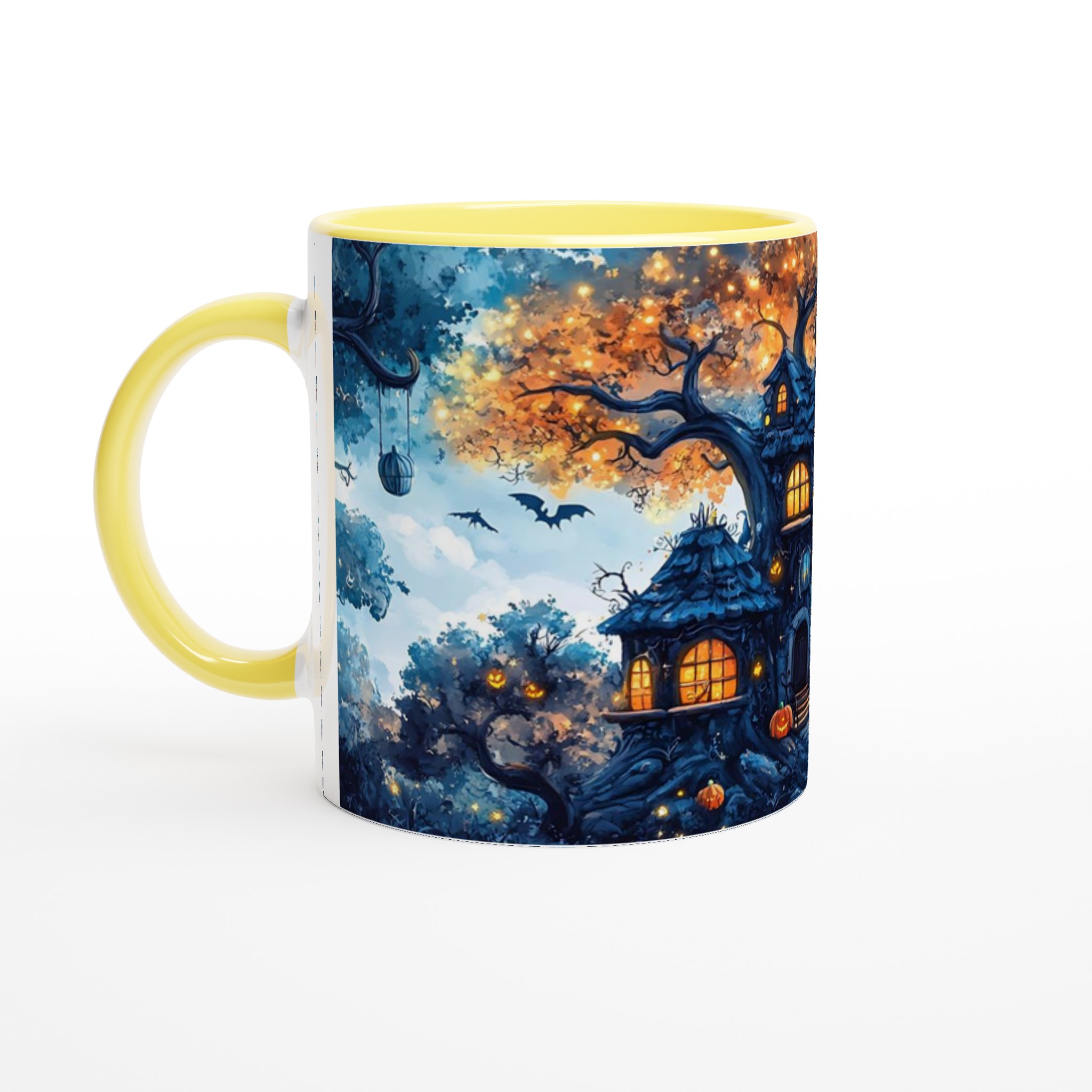 Mystisk Halloweennatt Mugg – Drömsk Trädhusdesign i Klara Färger 3 1161ec9b-6559-4d64-ac01-70583521b5ba