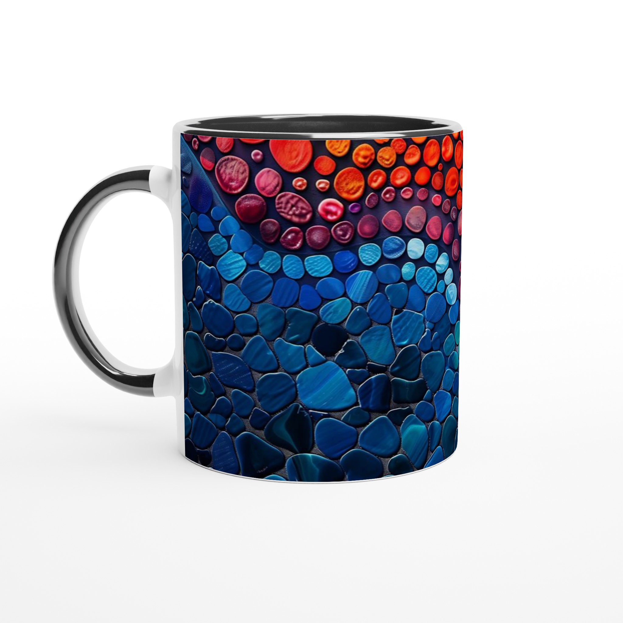 Abstrakt Färgglad Stenkust Mugg - Keramisk 11oz Kaffemugg i ditt val av 7 Livfulla Färger 4 11679b90-a778-4c91-bb0a-e7c83c1dced3