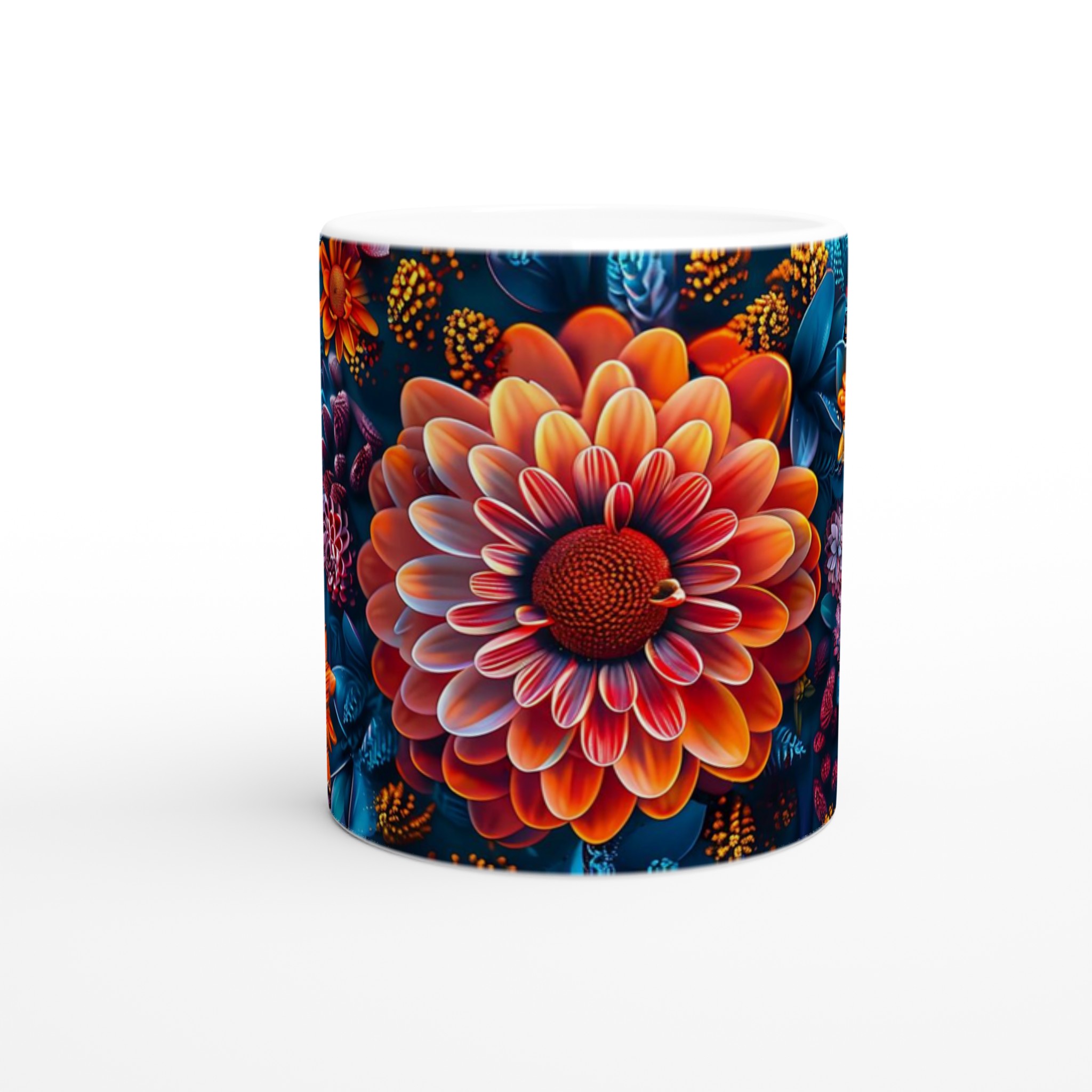Tropisk Blomsterglädje 11oz Keramikmugg – En Färgexplosion för Din Kaffestund 8 11a419d3-f047-4571-820e-1759b3bb8078