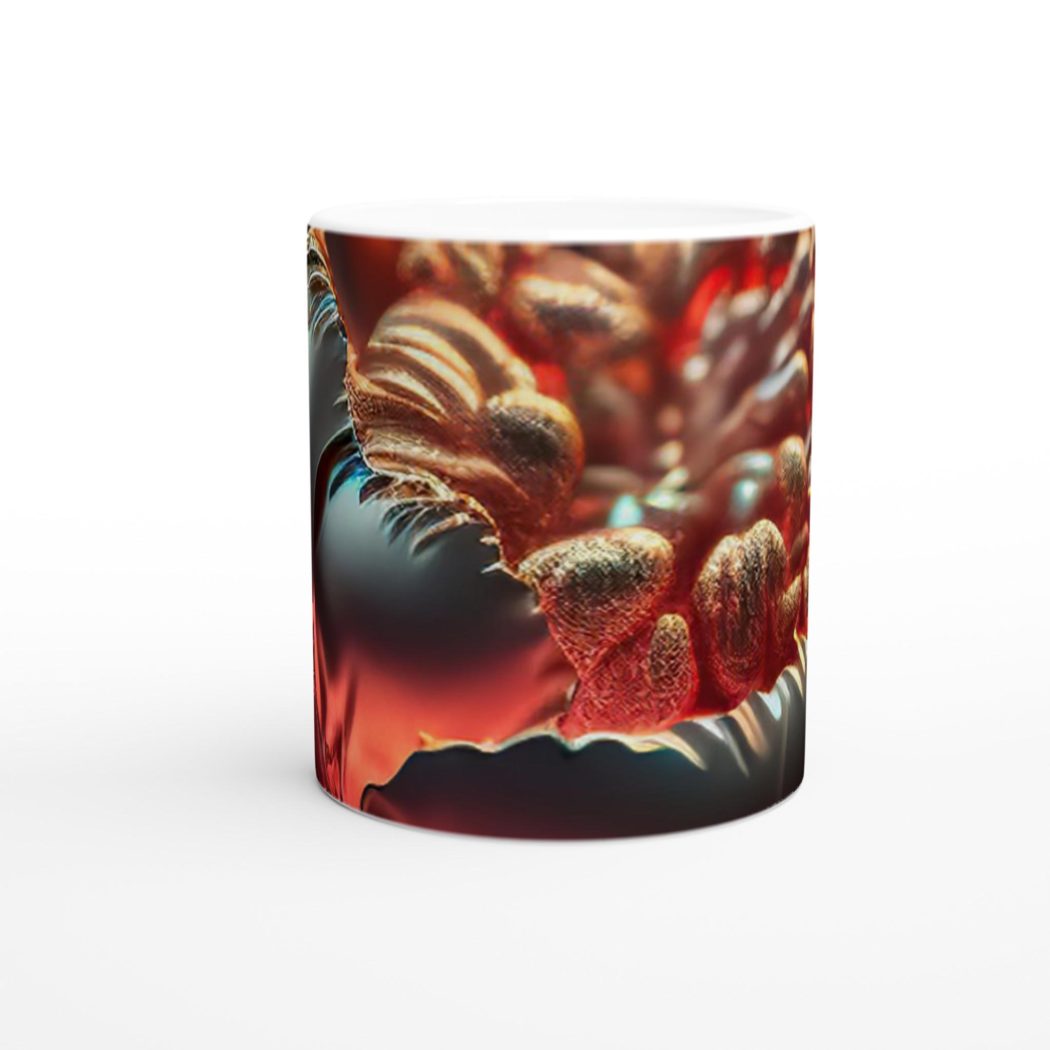 Vit 11oz keramisk mugg med eldigt glödande abstrakt design i flera färgval 8 11a5573f-4e63-4889-b6bc-b63f738d5e41