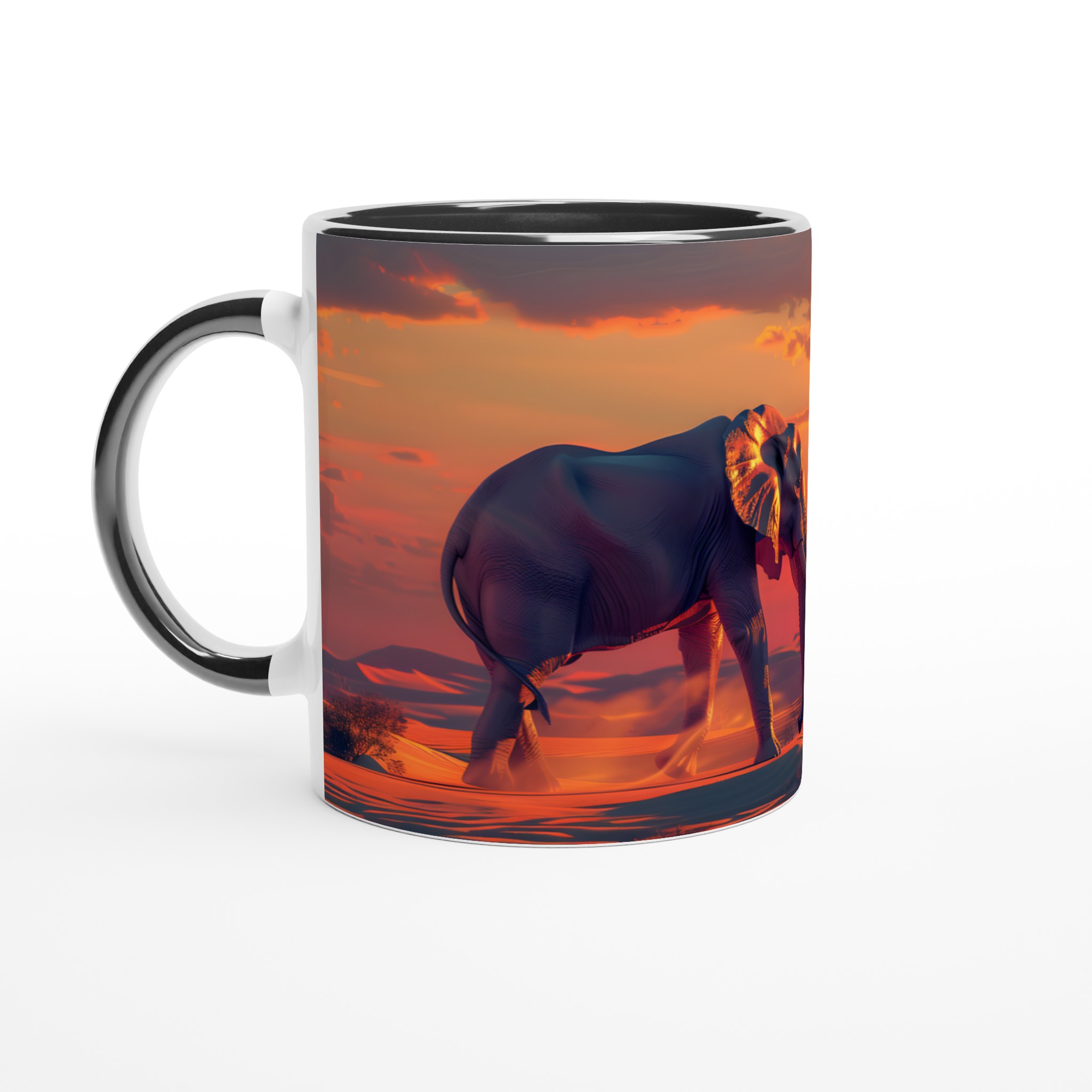 Majestätisk Elefant Mugg – Safari Solnedgång Design i 7 Färgstarka Nyanser 4 11a807e9-140a-4852-9202-c5285d542dfe